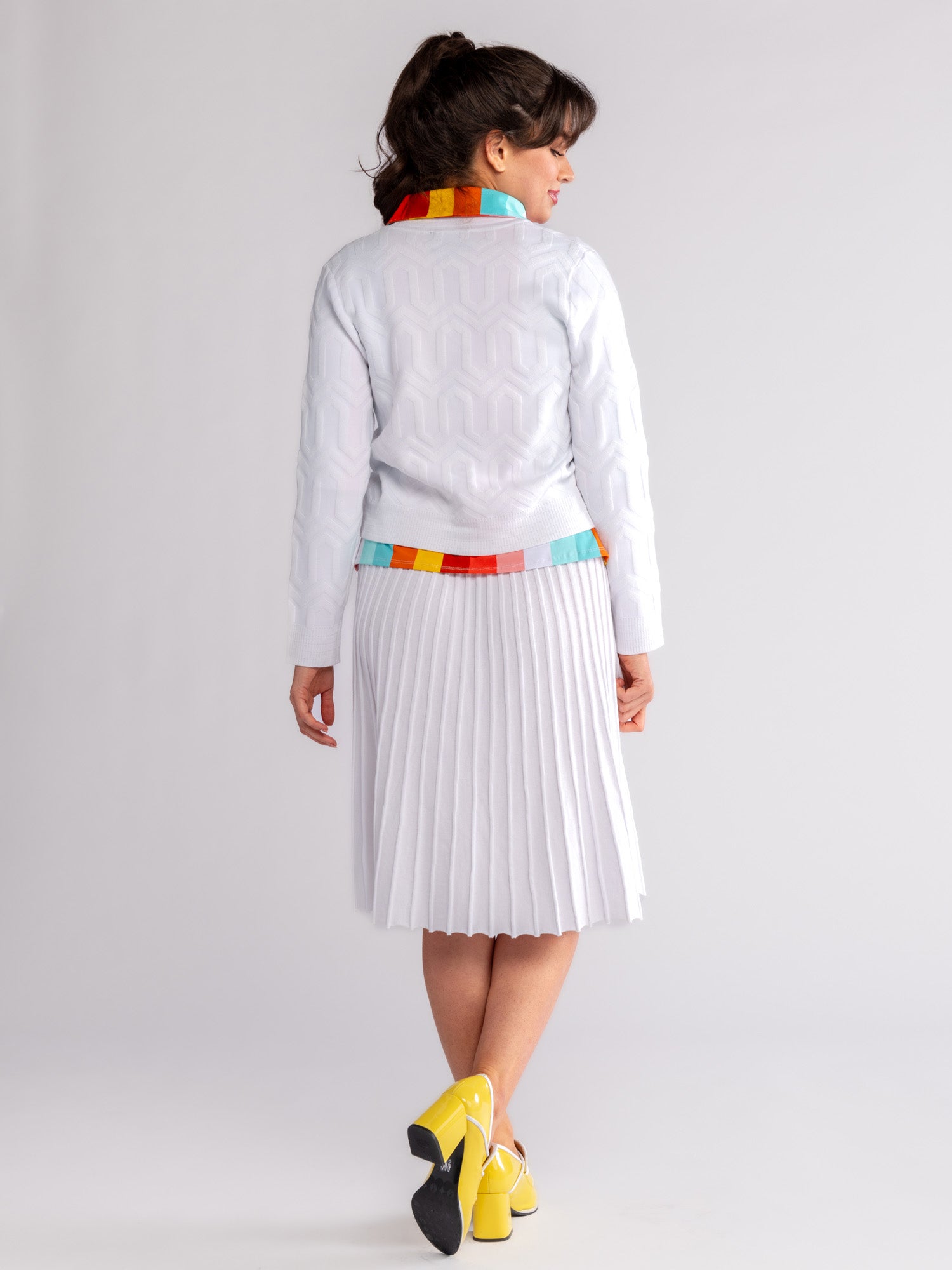 CHLOE knit skirt White - Lesley Evers-bottom-clothing-Skirt