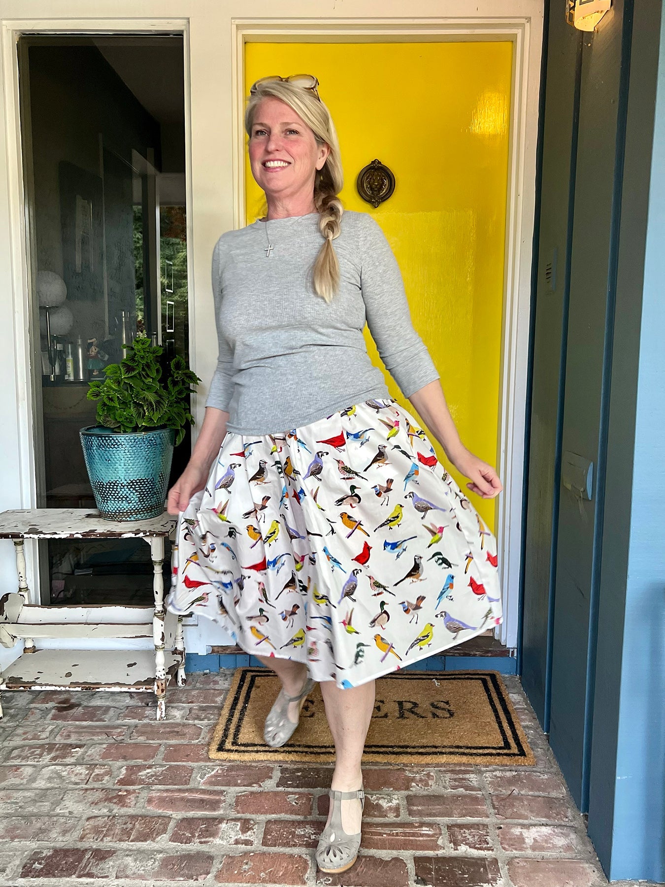DIXIE skirt Birds - Lesley Evers-Shop-Shop/All Products-Shop/New Arrivals