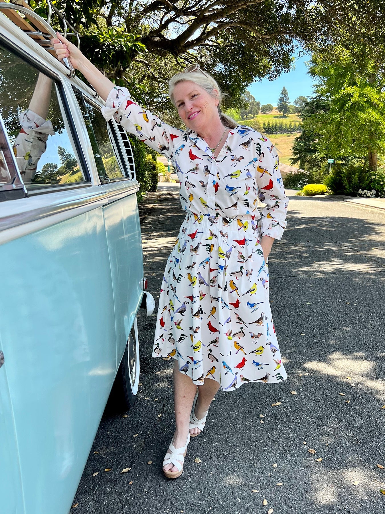 DIXIE fashion skirt Birds | Lesley Evers | Skirt