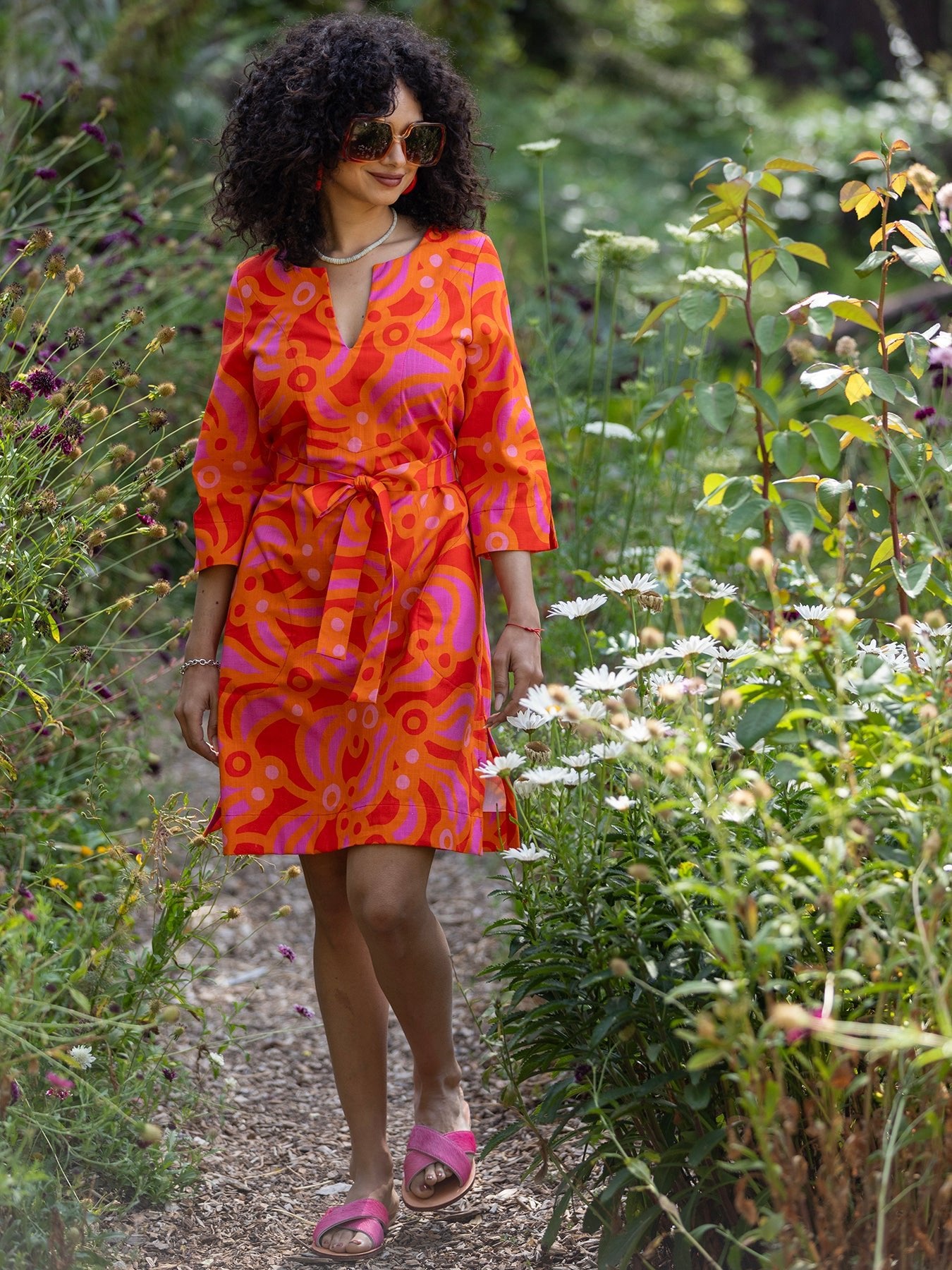 DREW dress Chicka Boom Orange - Lesley Evers-chicka boom-chicka boom orange-chickaboom orange