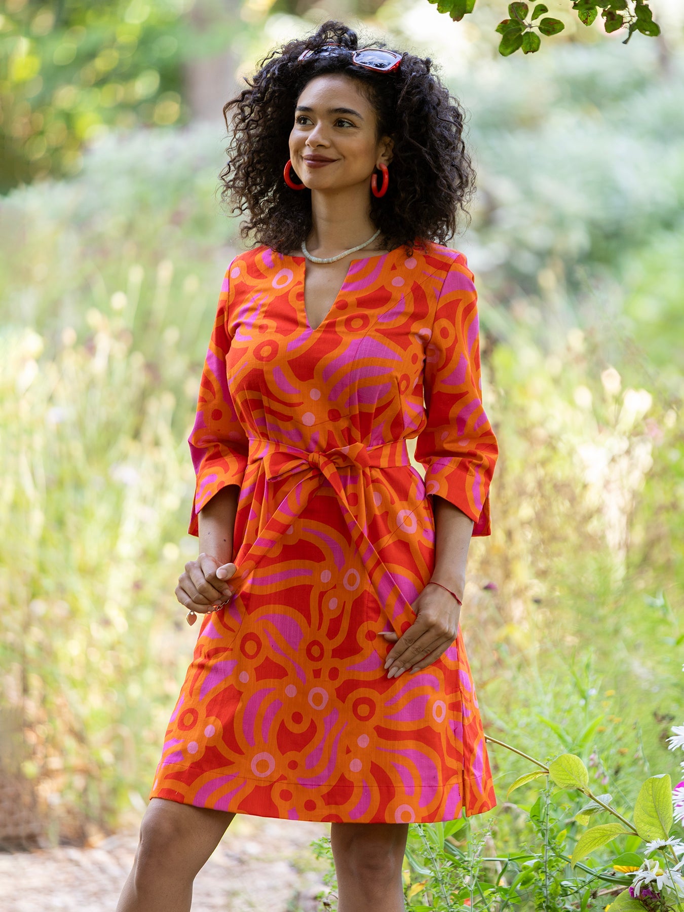 DREW dress Chicka Boom Orange - Lesley Evers-chicka boom-chicka boom orange-chickaboom orange