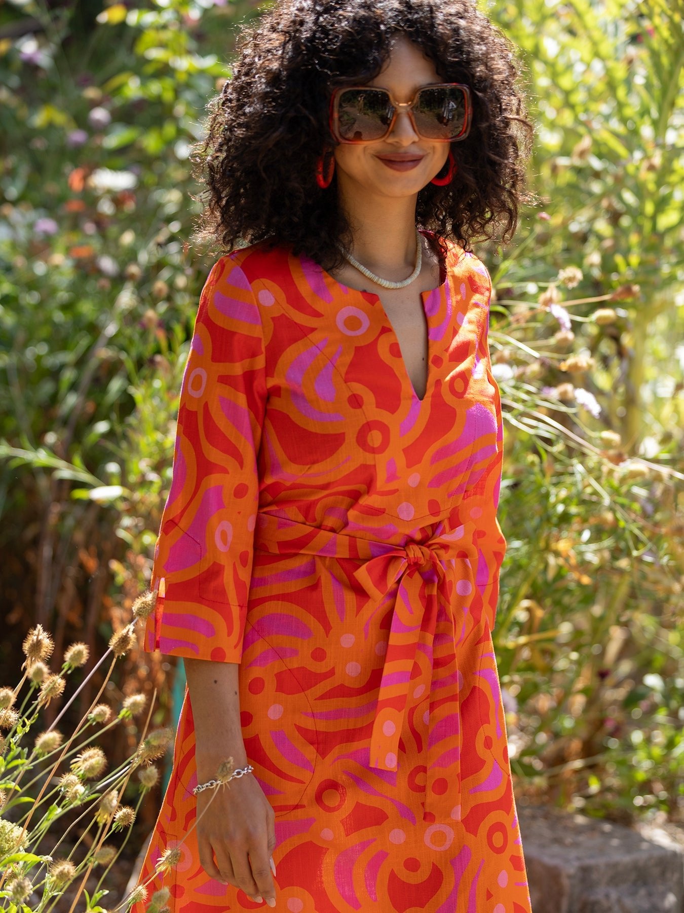 DREW dress Chicka Boom Orange - Lesley Evers-chicka boom-chicka boom orange-chickaboom orange