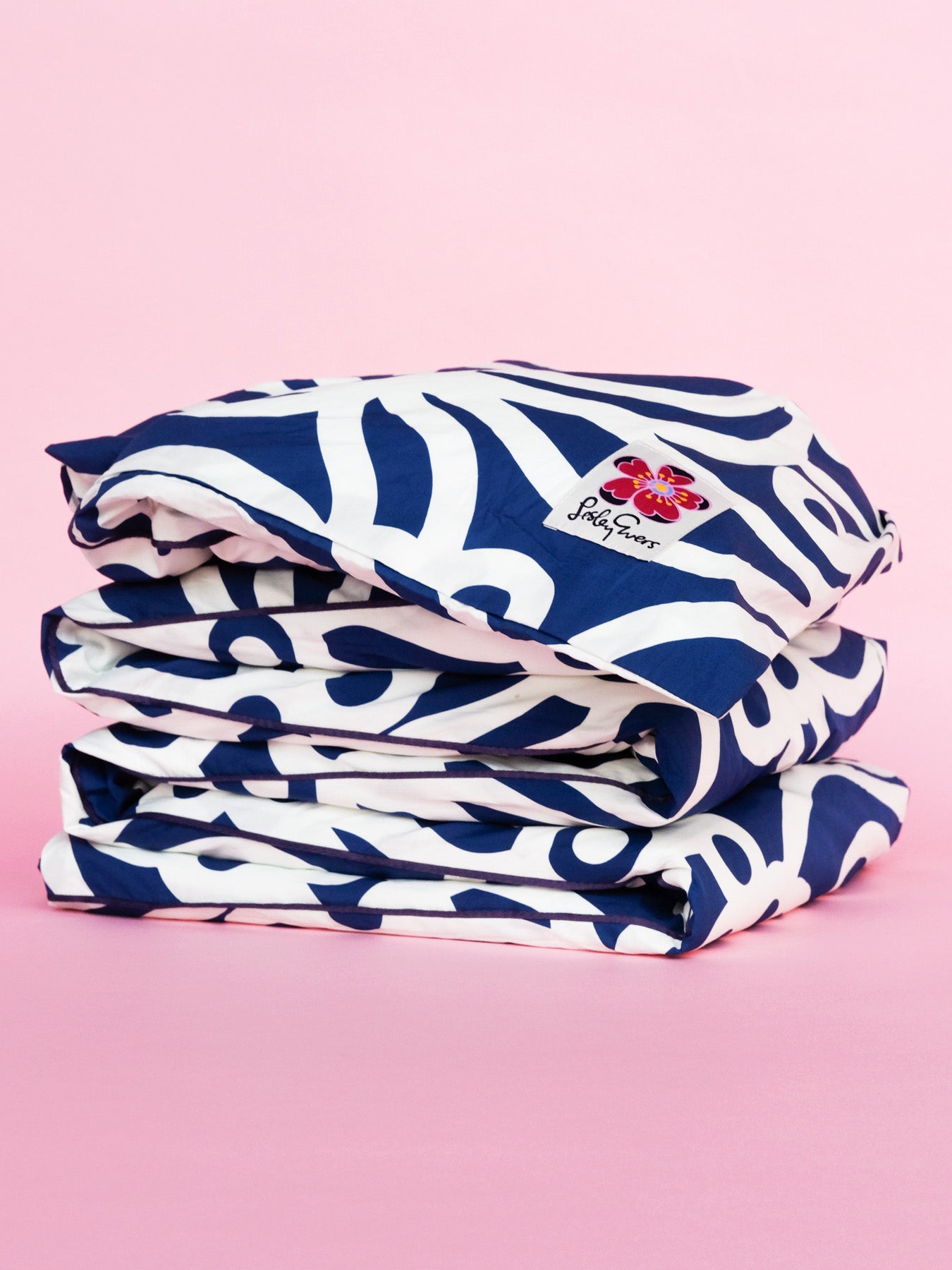 DUVET COVER Chicka Boom Navy - Lesley Evers-Bedding-Bedroom-Blanket