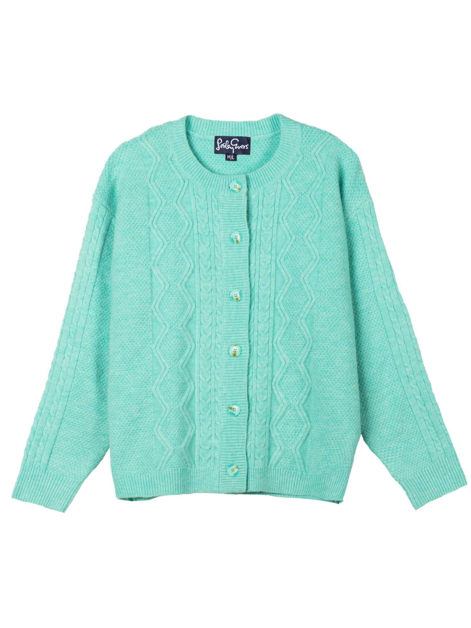 EMMA cardigan Aqua - Lesley Evers-Best Seller-cardigan-imogen green capsule
