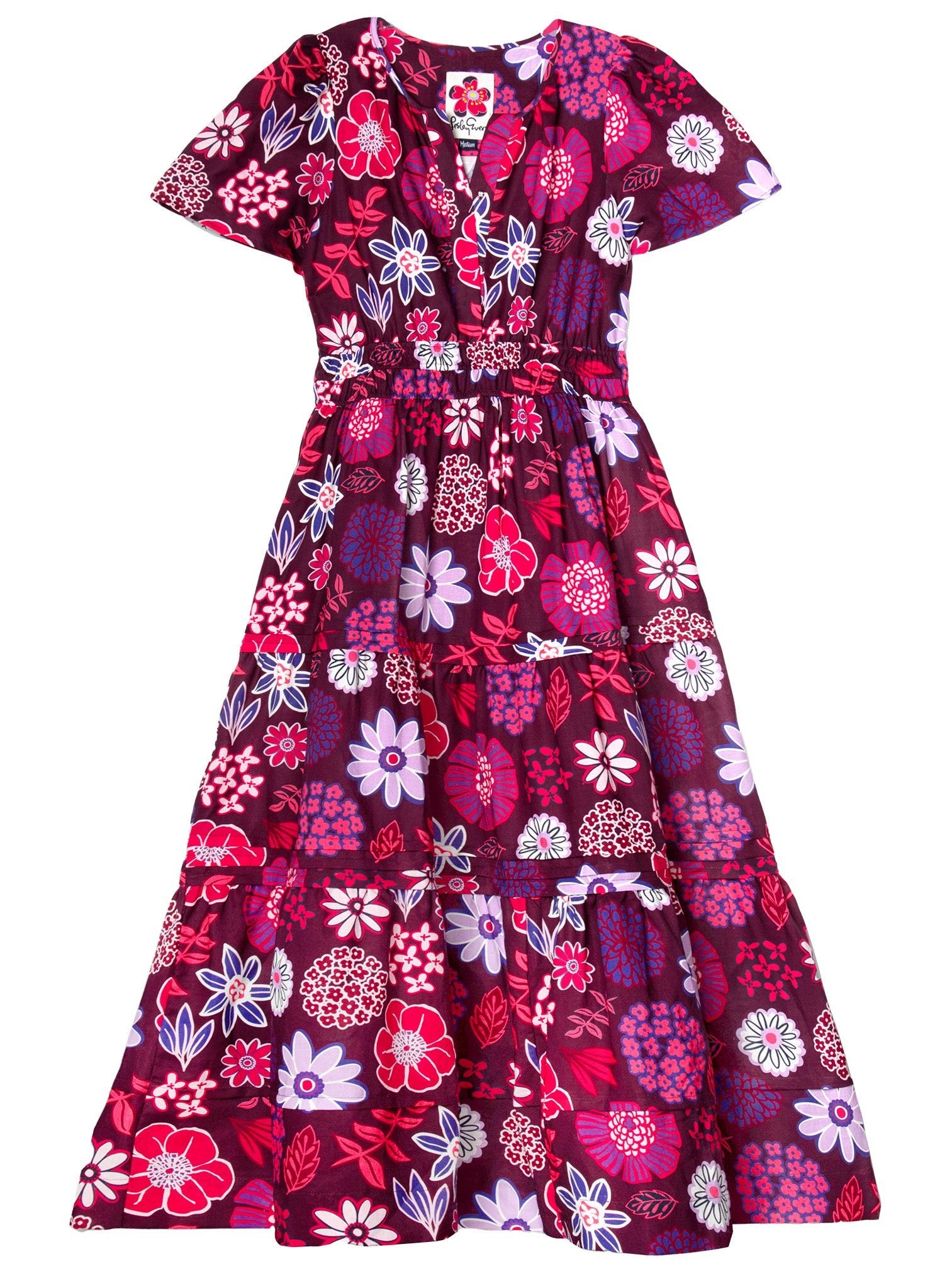 GENEVIEVE dress Dazzle Flower Magenta - Lesley Evers-Best Seller-Dress-easter dress