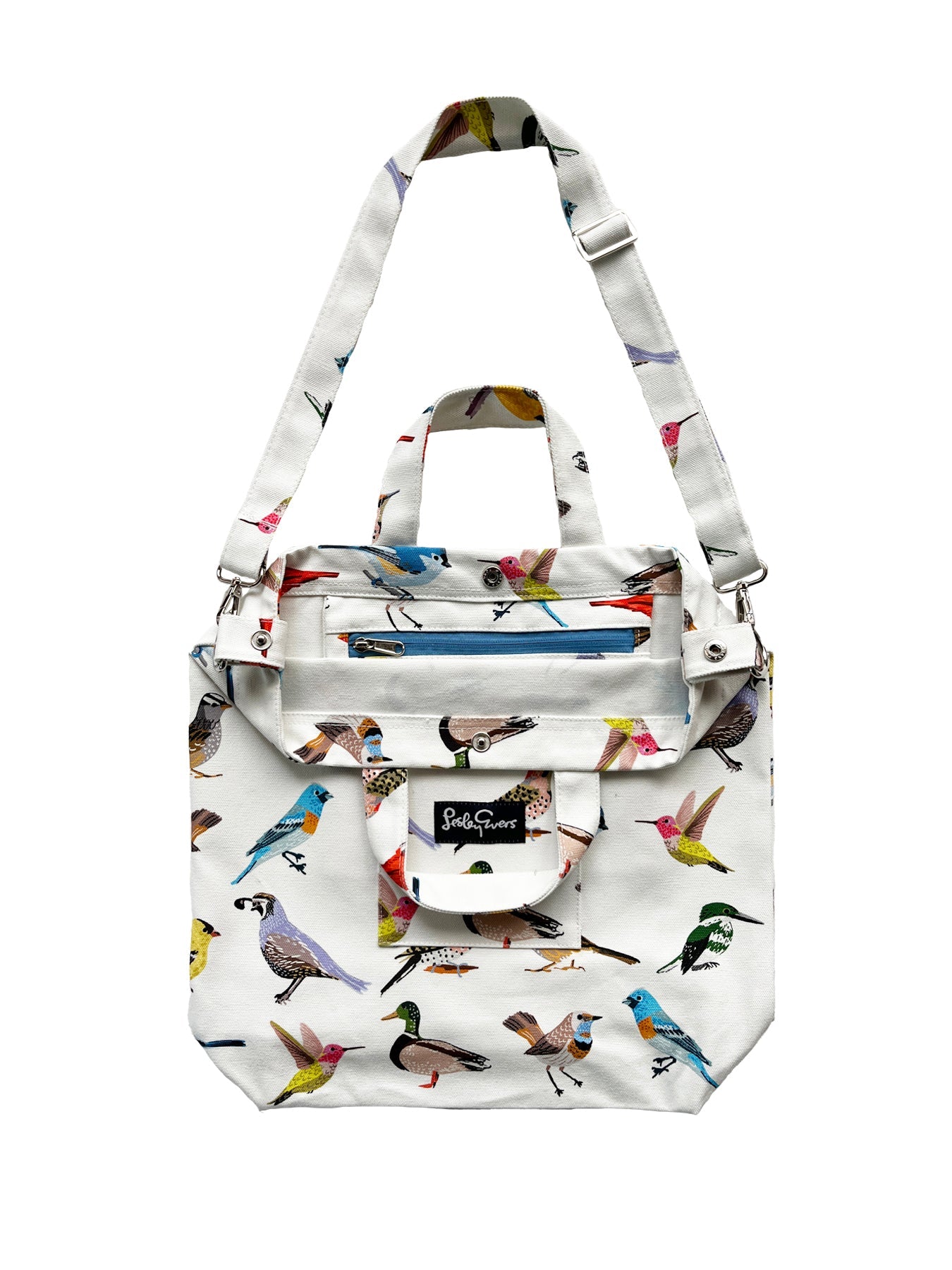 IVY tote Birds - Lesley Evers-Accessories-birds-Cotton Canvas