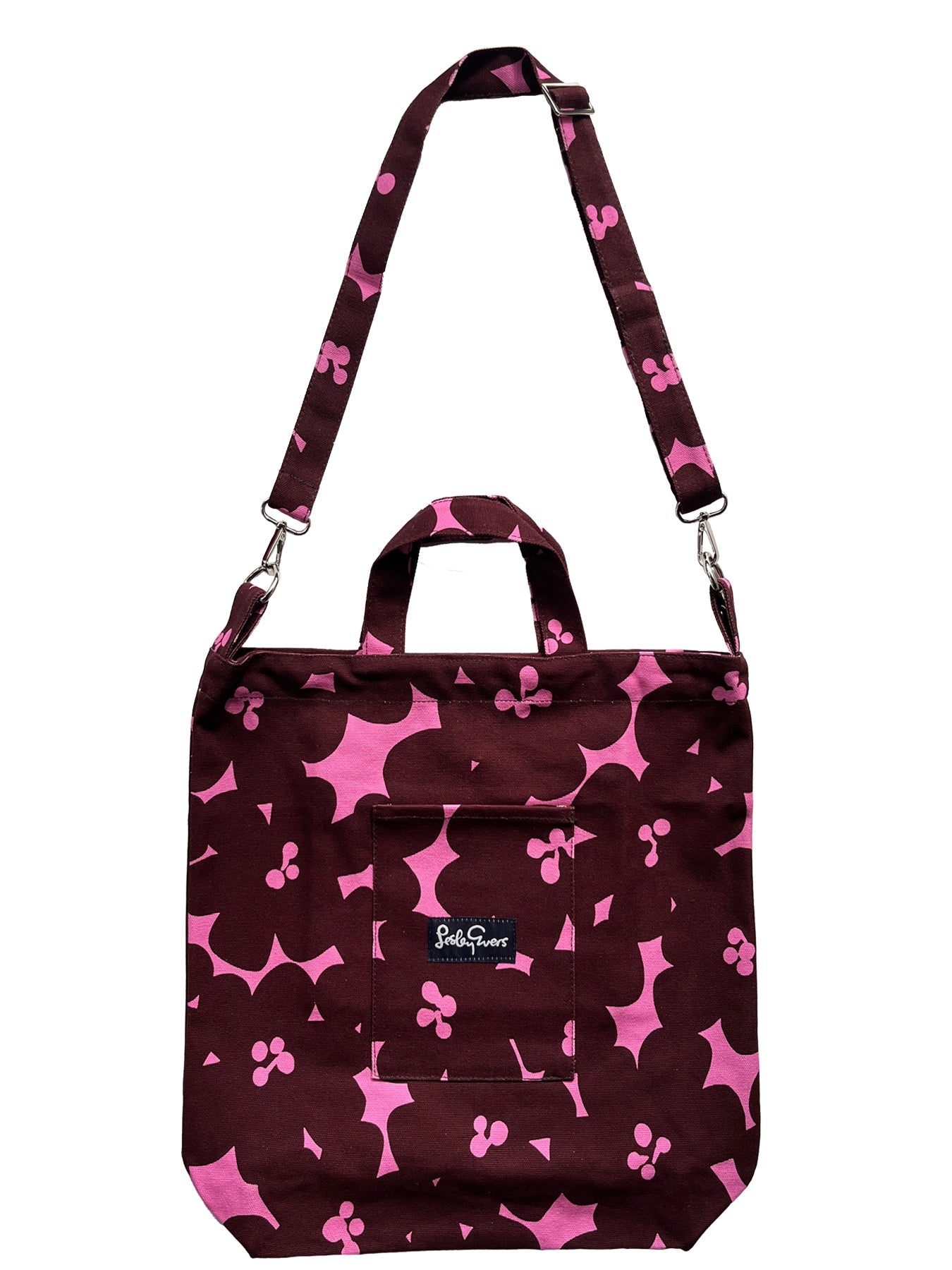 IVY tote Magenta Jumbo Blooms - Lesley Evers-Accessories-Cotton Canvas-Cotton Canvas Tote Bag