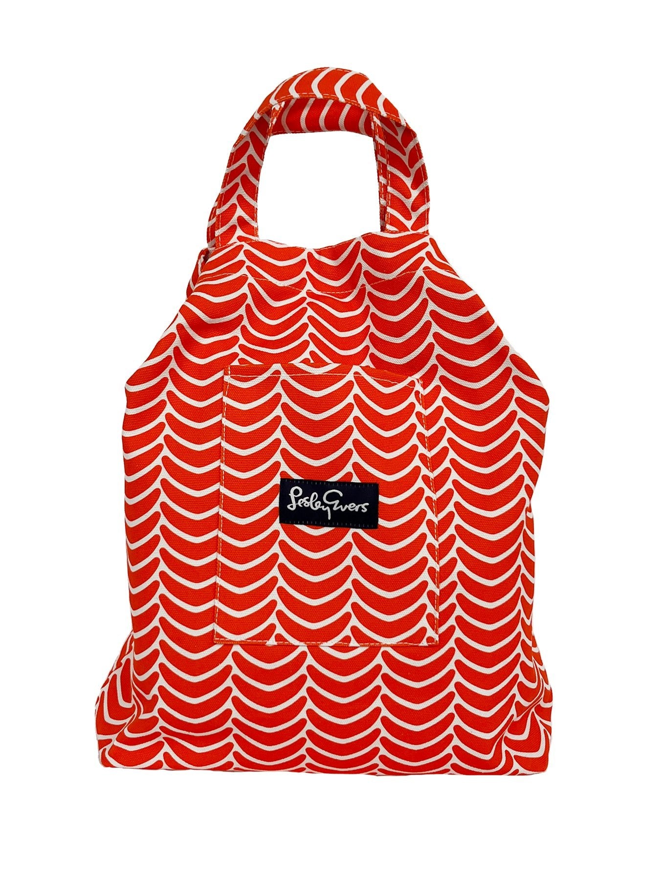 IVY tote Orange Scoops - Lesley Evers-Accessories-Cotton Canvas-Cotton Canvas Tote Bag