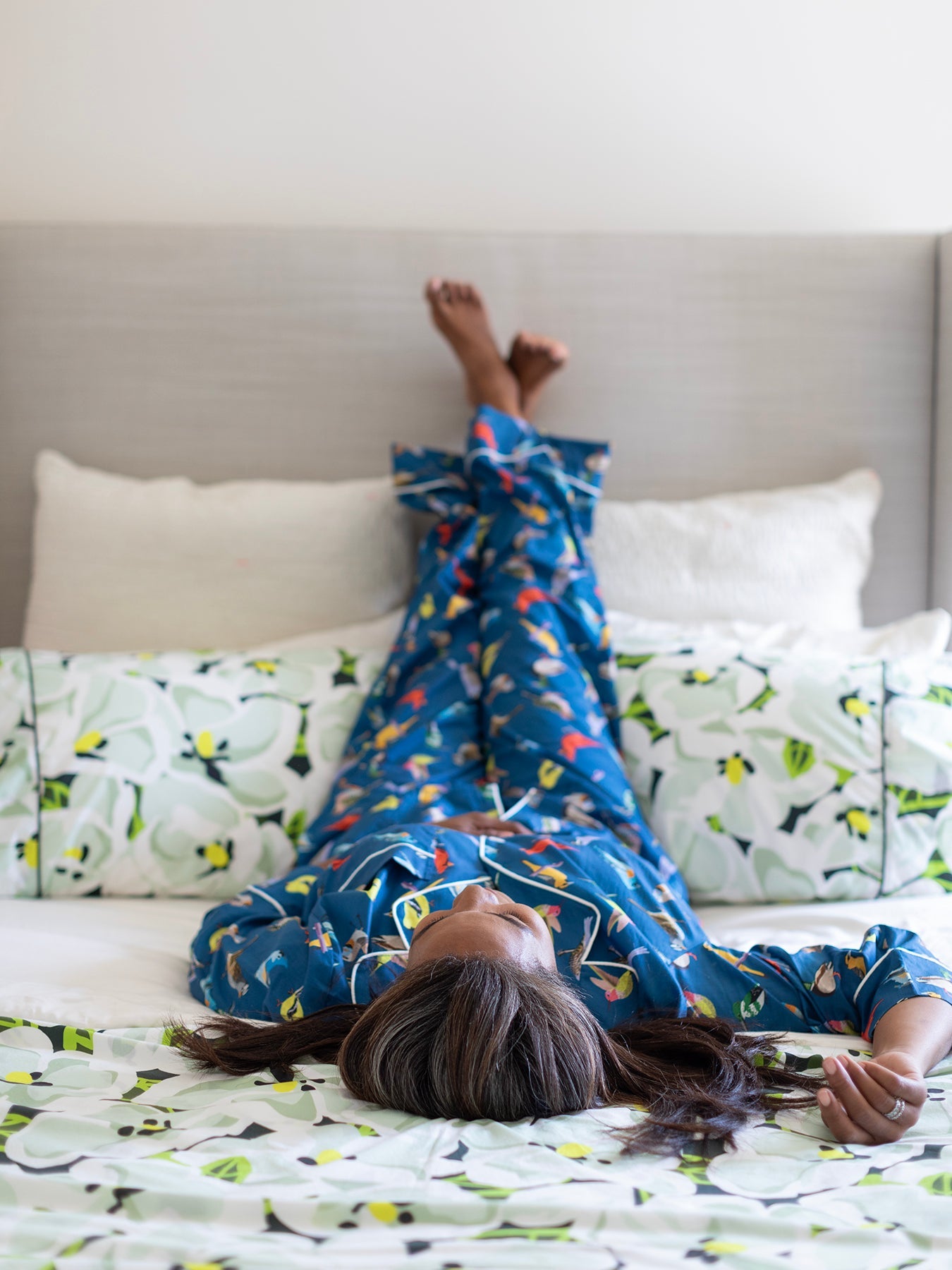 JOSEPHINE pajama set Navy Birds - Lesley Evers-BF200-Bird Collection-birds