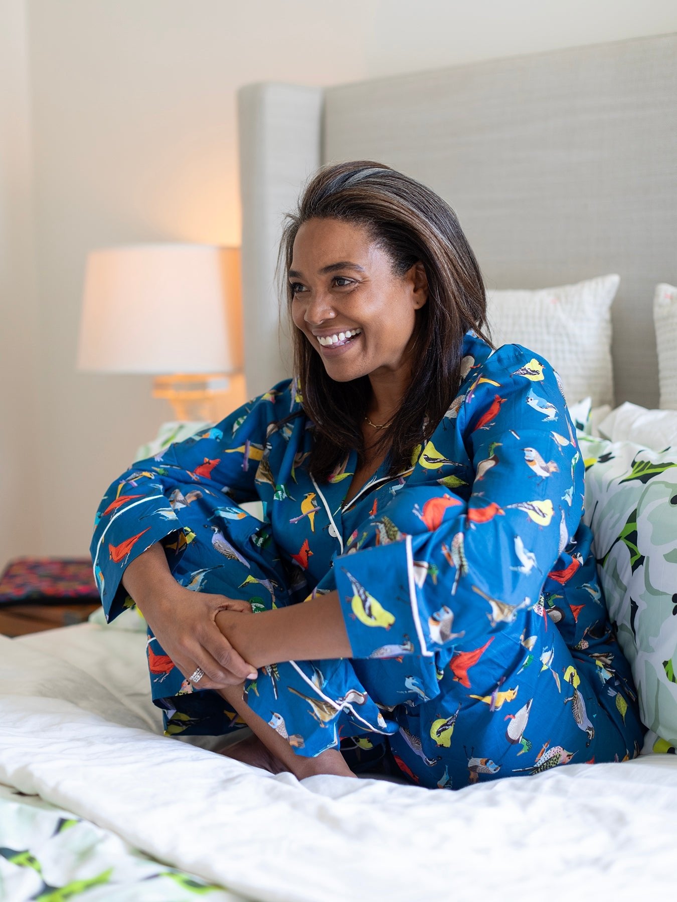 JOSEPHINE pajama set Navy Birds - Lesley Evers-BF200-Bird Collection-birds