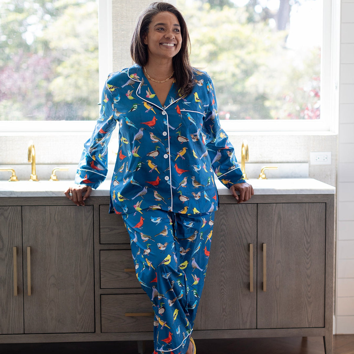 JOSEPHINE pajama set Navy Birds – Lesley Evers