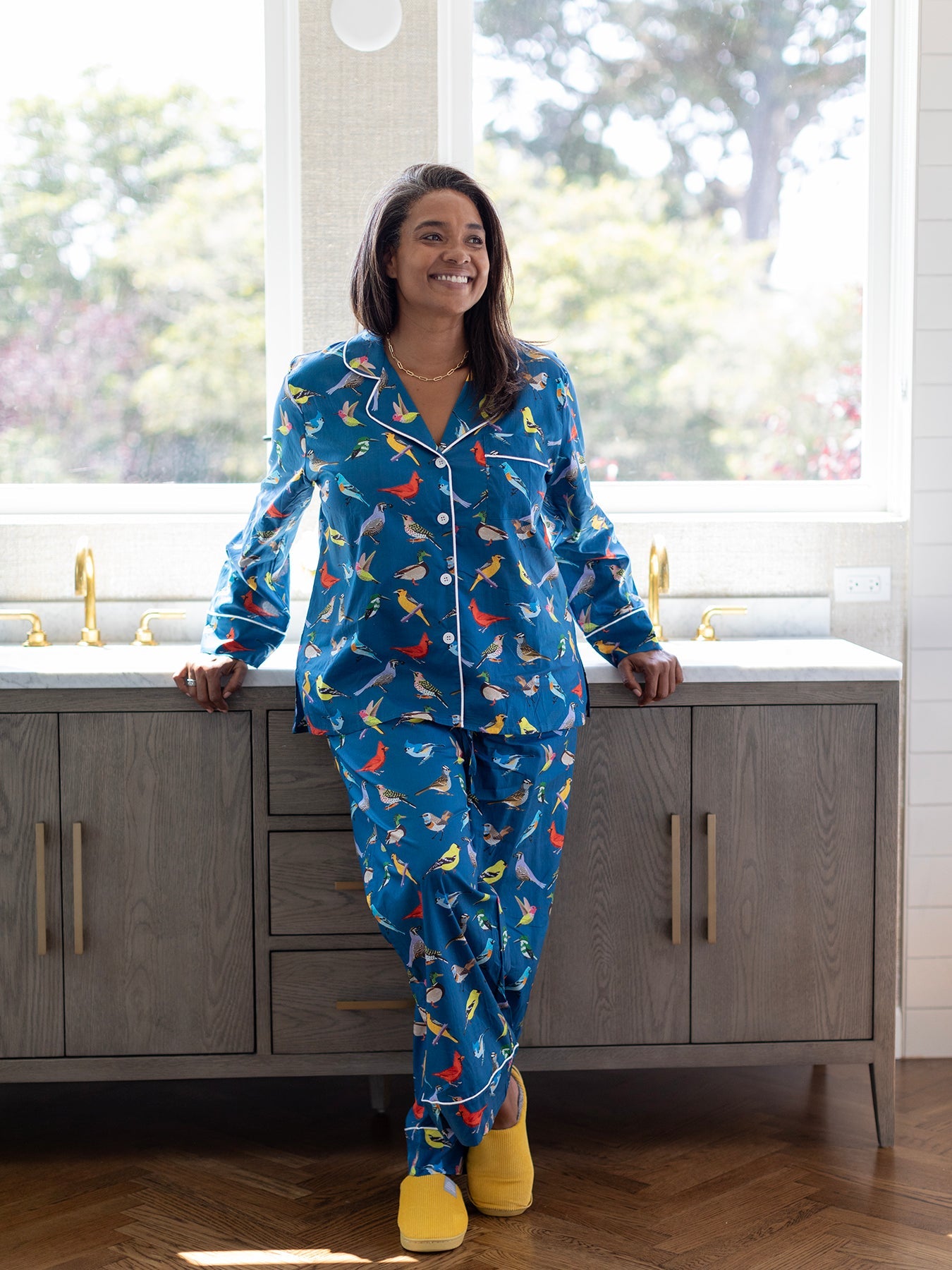 JOSEPHINE pajama set Navy Birds - Lesley Evers-BF200-Bird Collection-birds