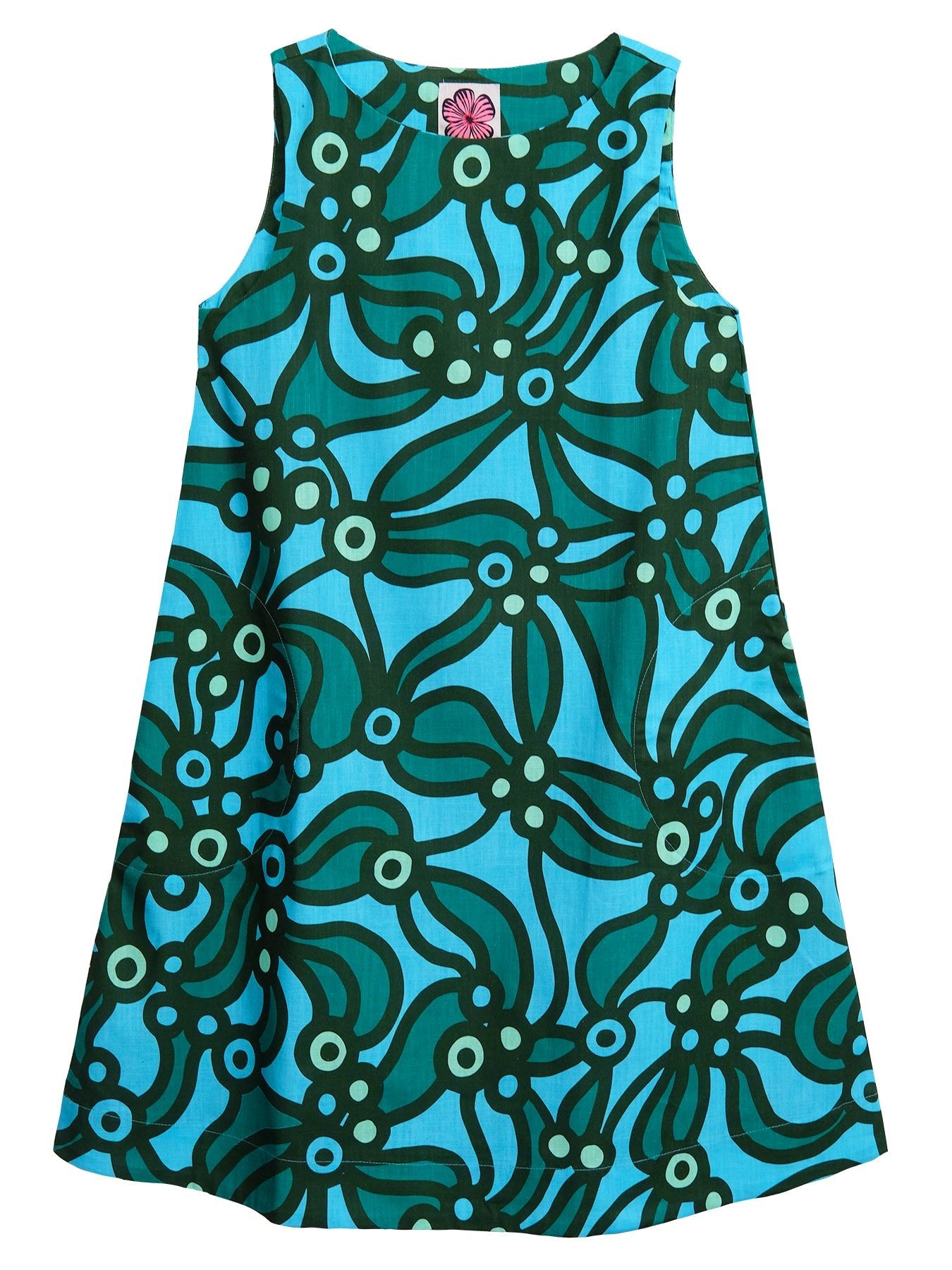 JUNIPER Green Chicka Boom - Lesley Evers-Blue Dress-chicka boom-chickaboom