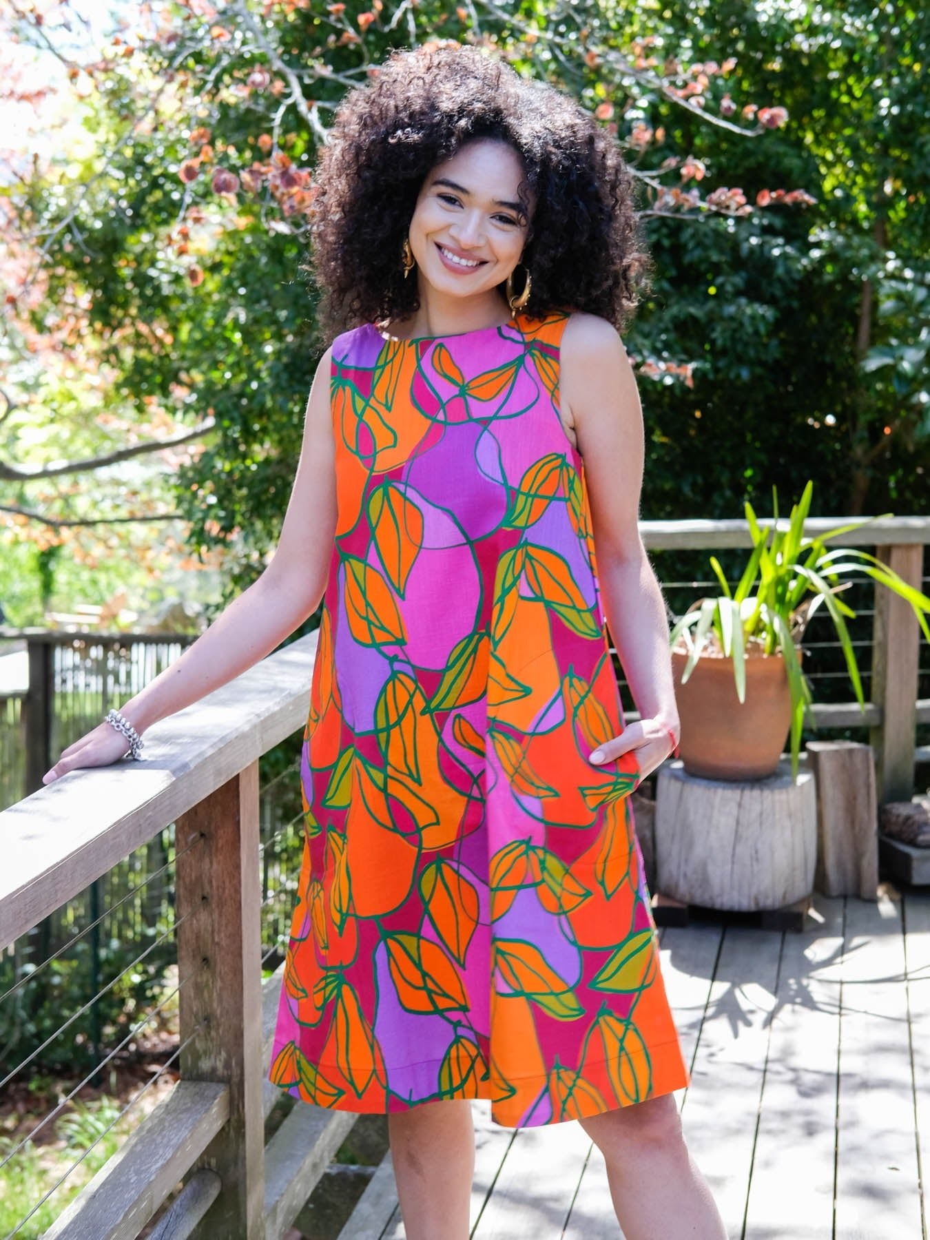 JUNIPER Pink Pears - Lesley Evers-Dress-juniper-pears