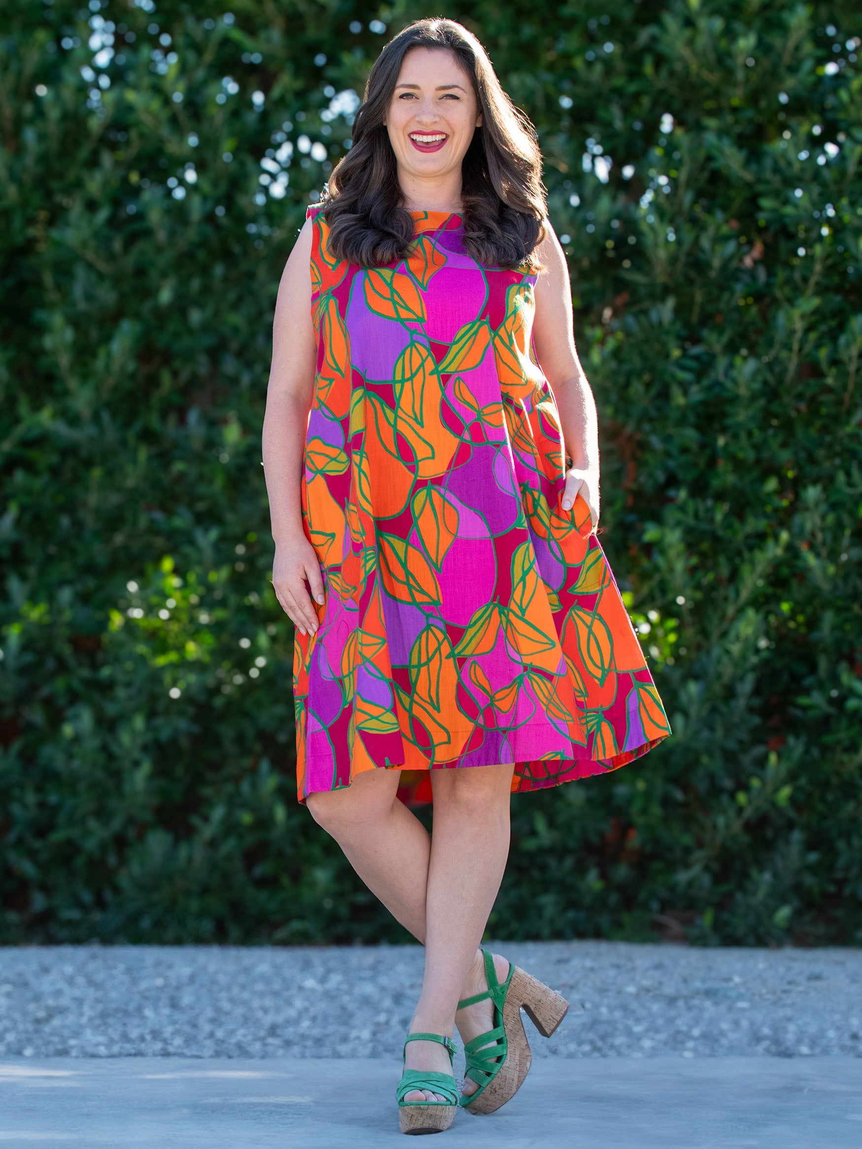 JUNIPER Pink Pears - Lesley Evers-Dress-juniper-pears