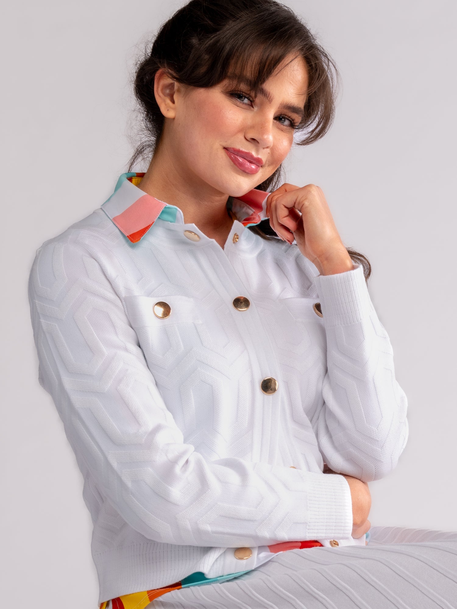 LEA cardigan White - Lesley Evers-cardigan-Shop-Shop/All Products