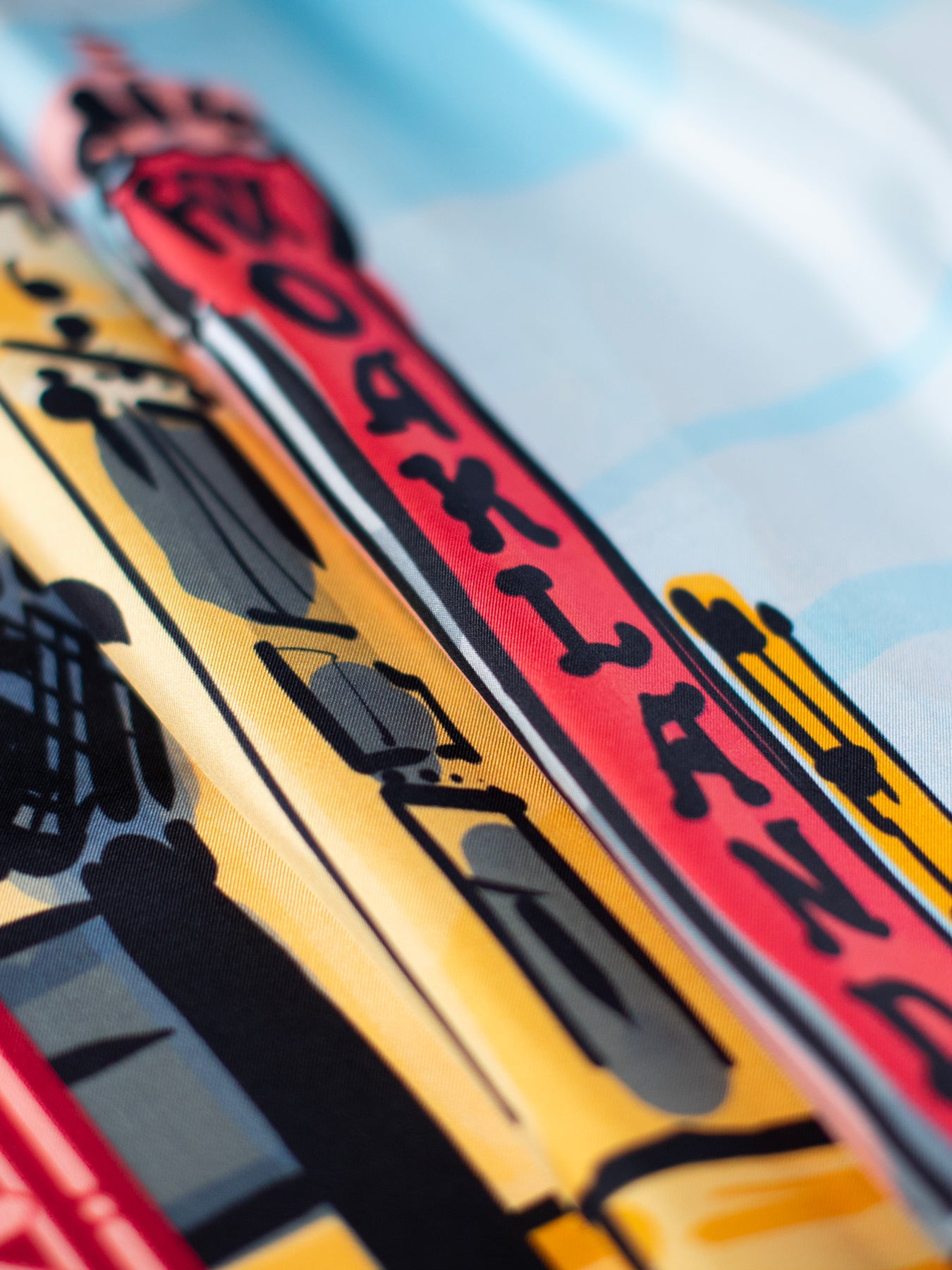 LILLIAN silk twill scarf Oakland Fox Theater - Lesley Evers-Accessories-cotton silk-scarf