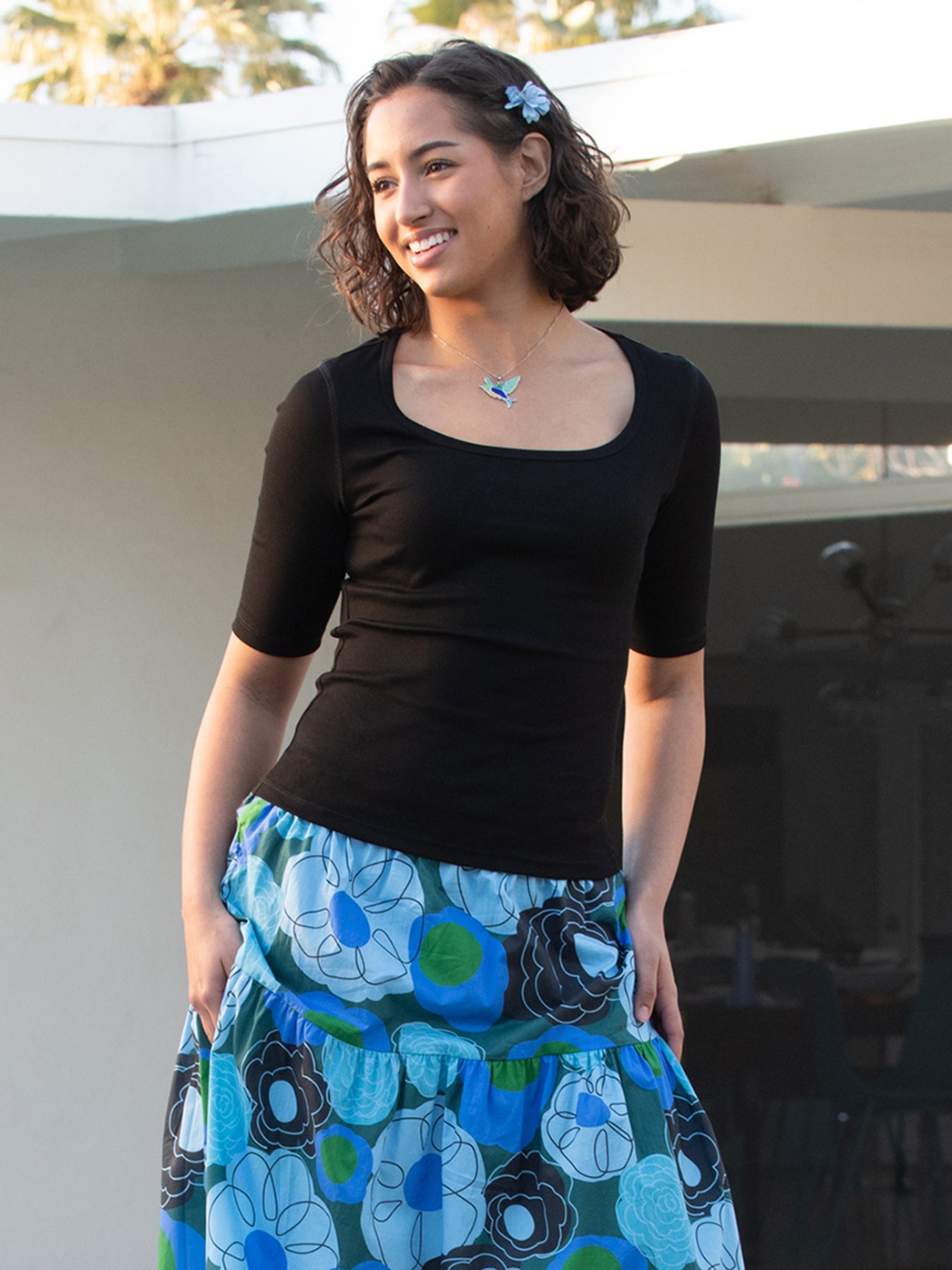 MALLORY rib tee Black - Lesley Evers-Best Seller-Shop-Shop/All Products