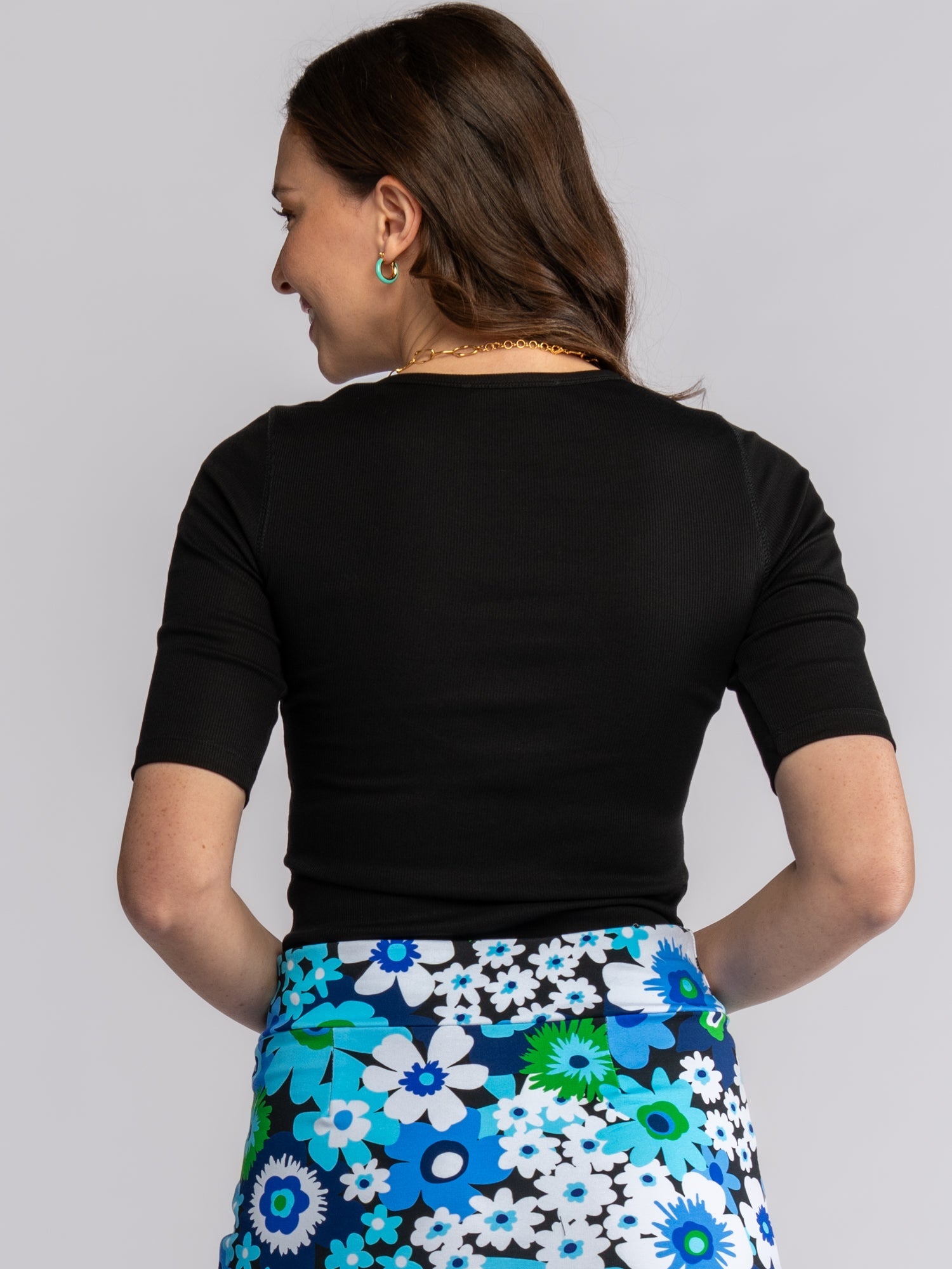 MALLORY rib tee Black - Lesley Evers-Best Seller-Shop-Shop/All Products