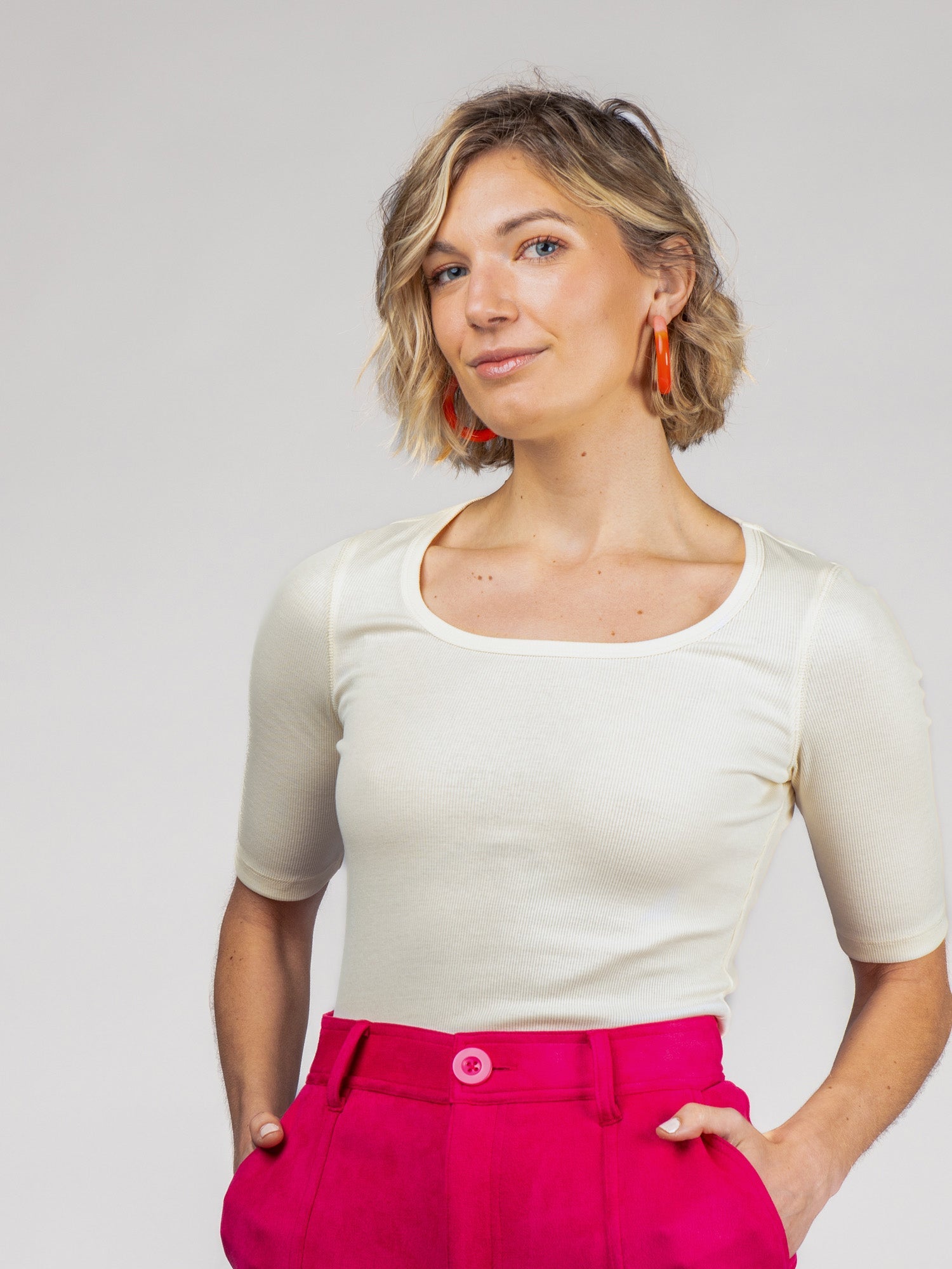 MALLORY rib tee Ivory - Lesley Evers-Best Seller-Imogen green 1-imogen green capsule