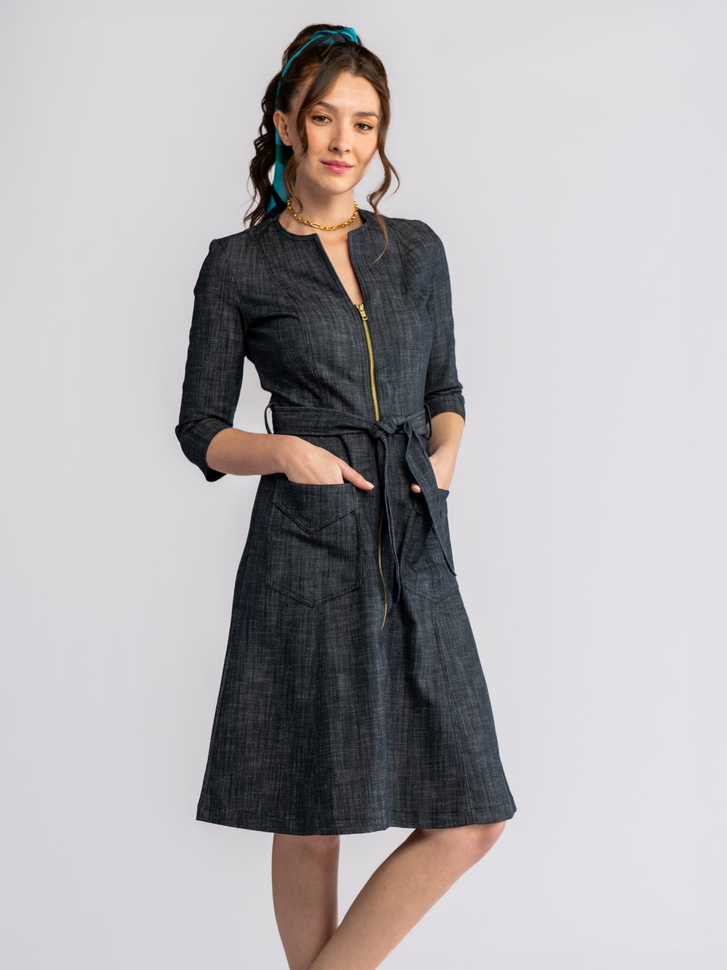 MILLICENT Denim - Lesley Evers-Best Seller-denim-Dress