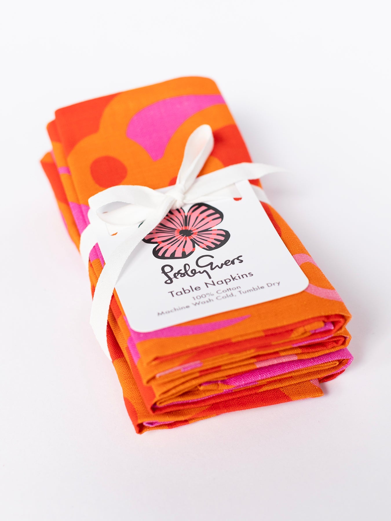 NAPKIN SET Chicka Boom Orange - Lesley Evers-chicka boom-chicka boom orange-Giftable