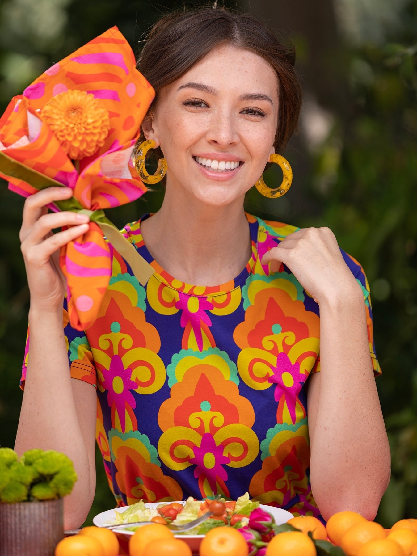 NAPKIN SET Chicka Boom Orange - Lesley Evers-chicka boom-chicka boom orange-Giftable