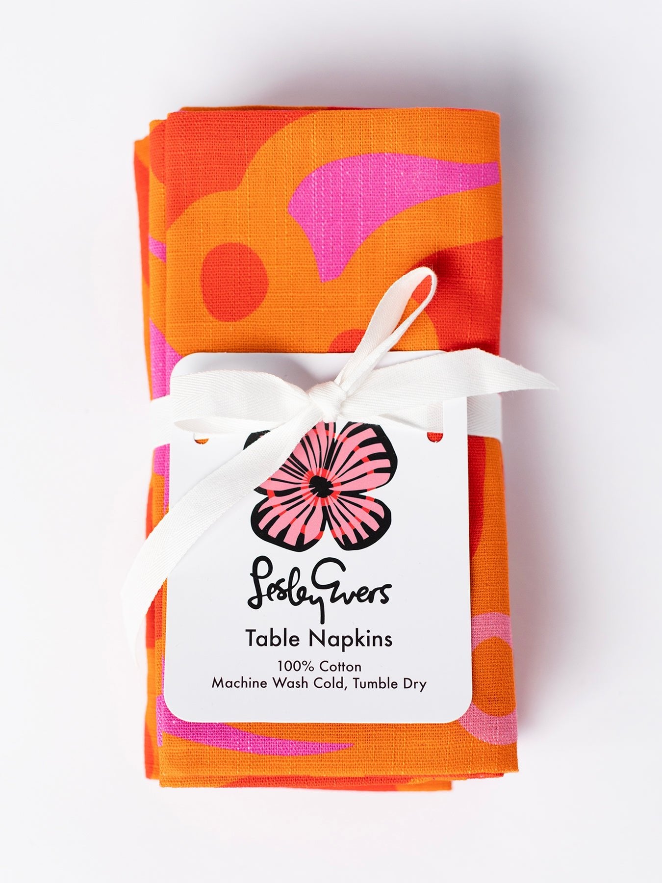 NAPKIN SET Chicka Boom Orange - Lesley Evers-chicka boom-chicka boom orange-Giftable