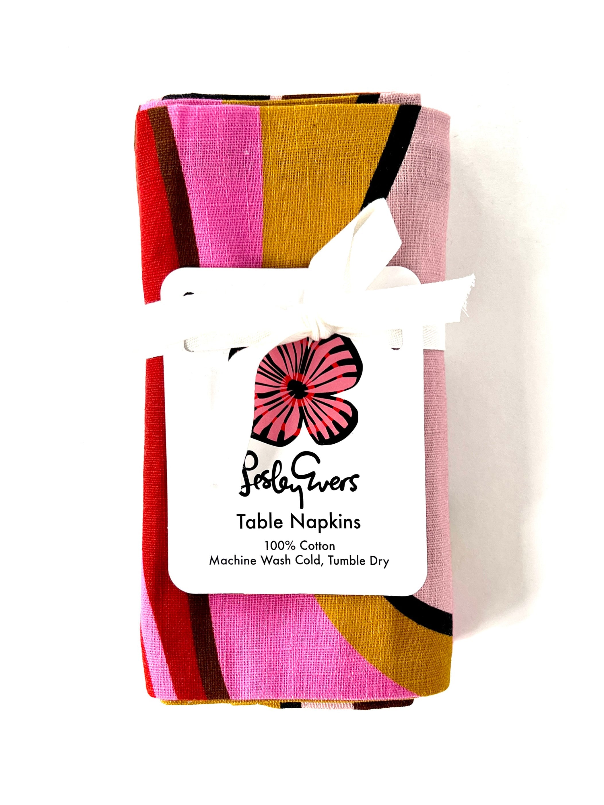 NAPKINS SET of 4 Burgundy Wave - Lesley Evers-23-HG300-W1-burgundy-burgundy wave