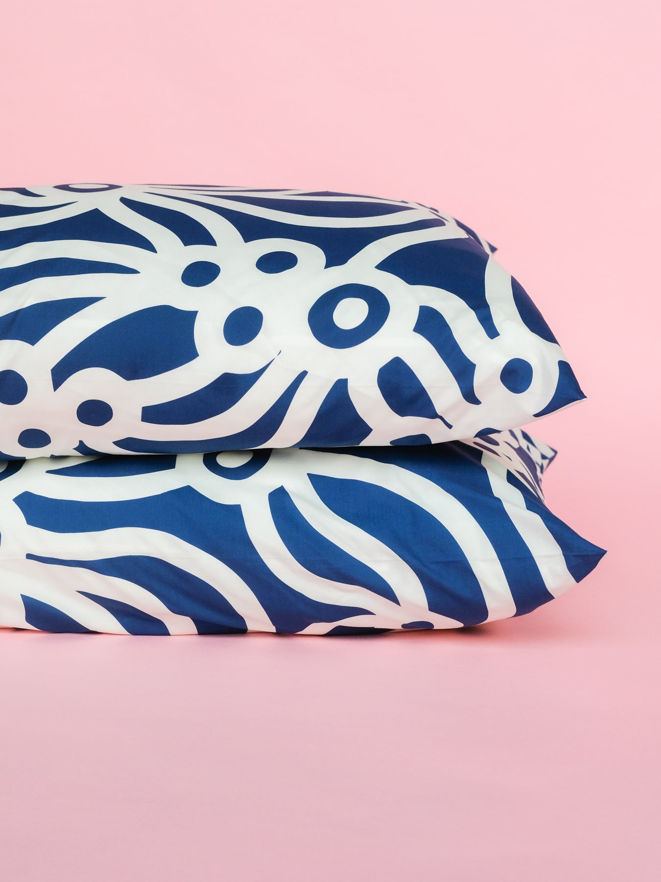 PILLOWCASE set Chicka Boom Navy - Lesley Evers-Bedding-Bedroom-Blanket