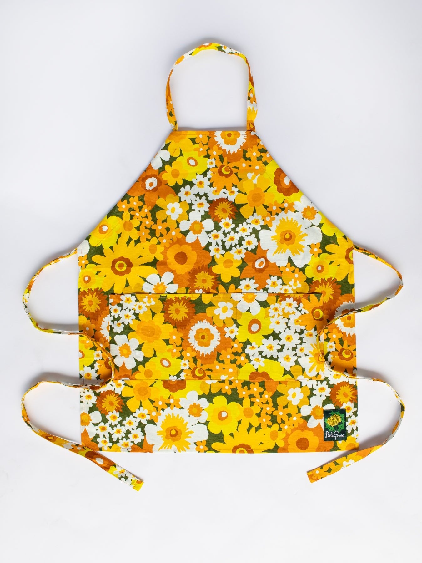 RENNIE apron Flower Power Yellow - Lesley Evers-apron-aprons-Flower Power