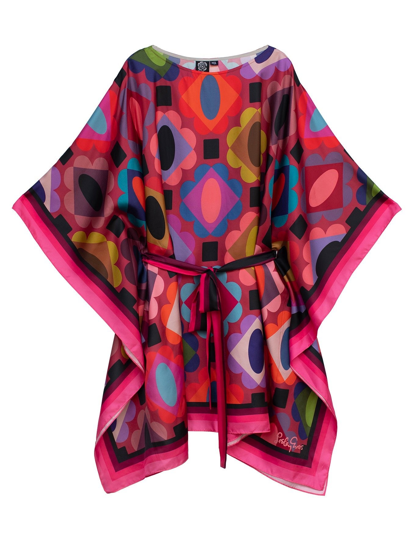 SERENA silk caftan Gems Garnet - Lesley Evers-Gems-gems garnet-kaftan