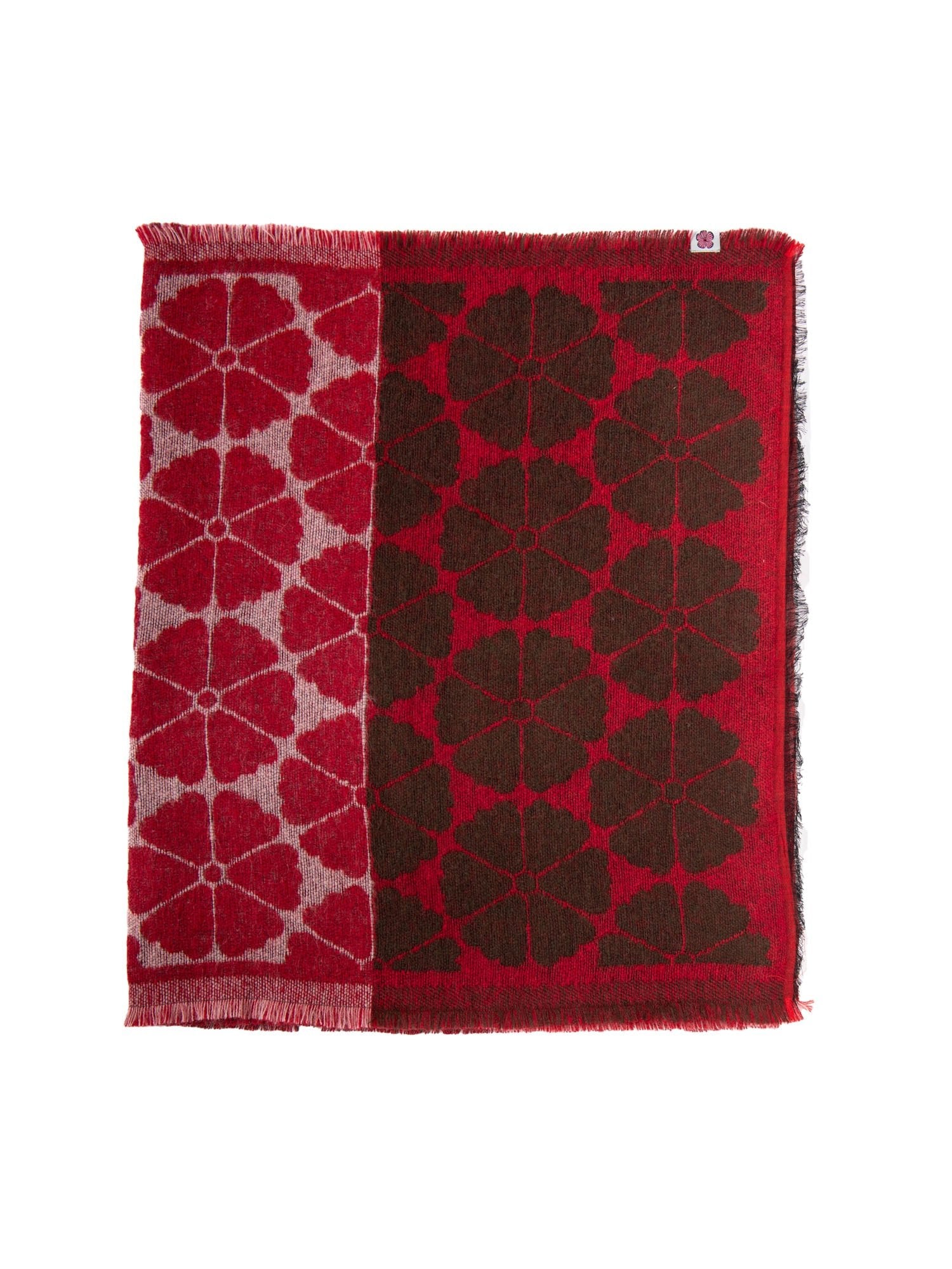 SHANNON scarf Morning Glory Red and Burgundy - Lesley Evers-Accessories-gifts under $75-scarf