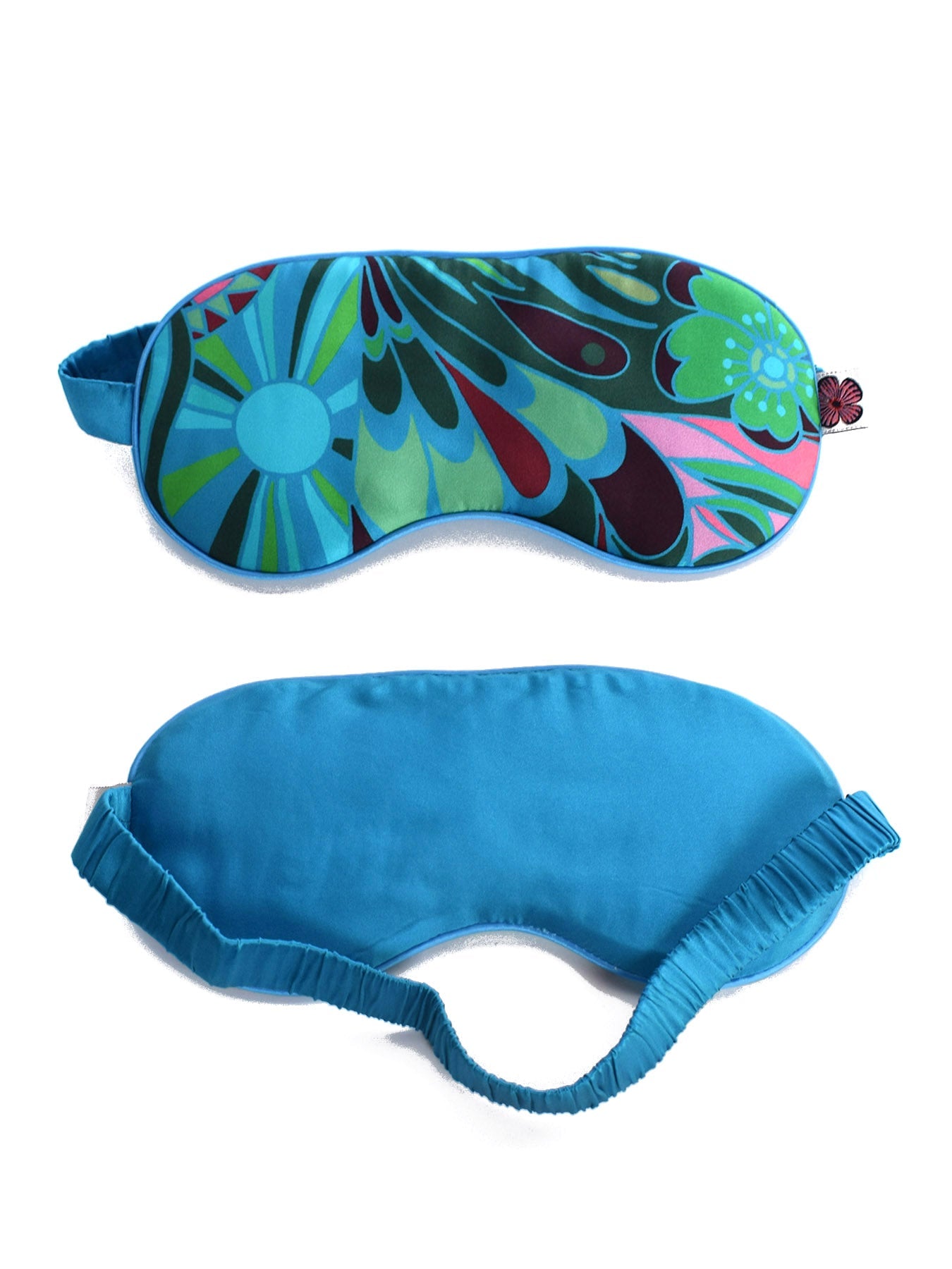 SILK EYE MASK Shakalaka Blue - Lesley Evers-Accessories-accessory-eye mask