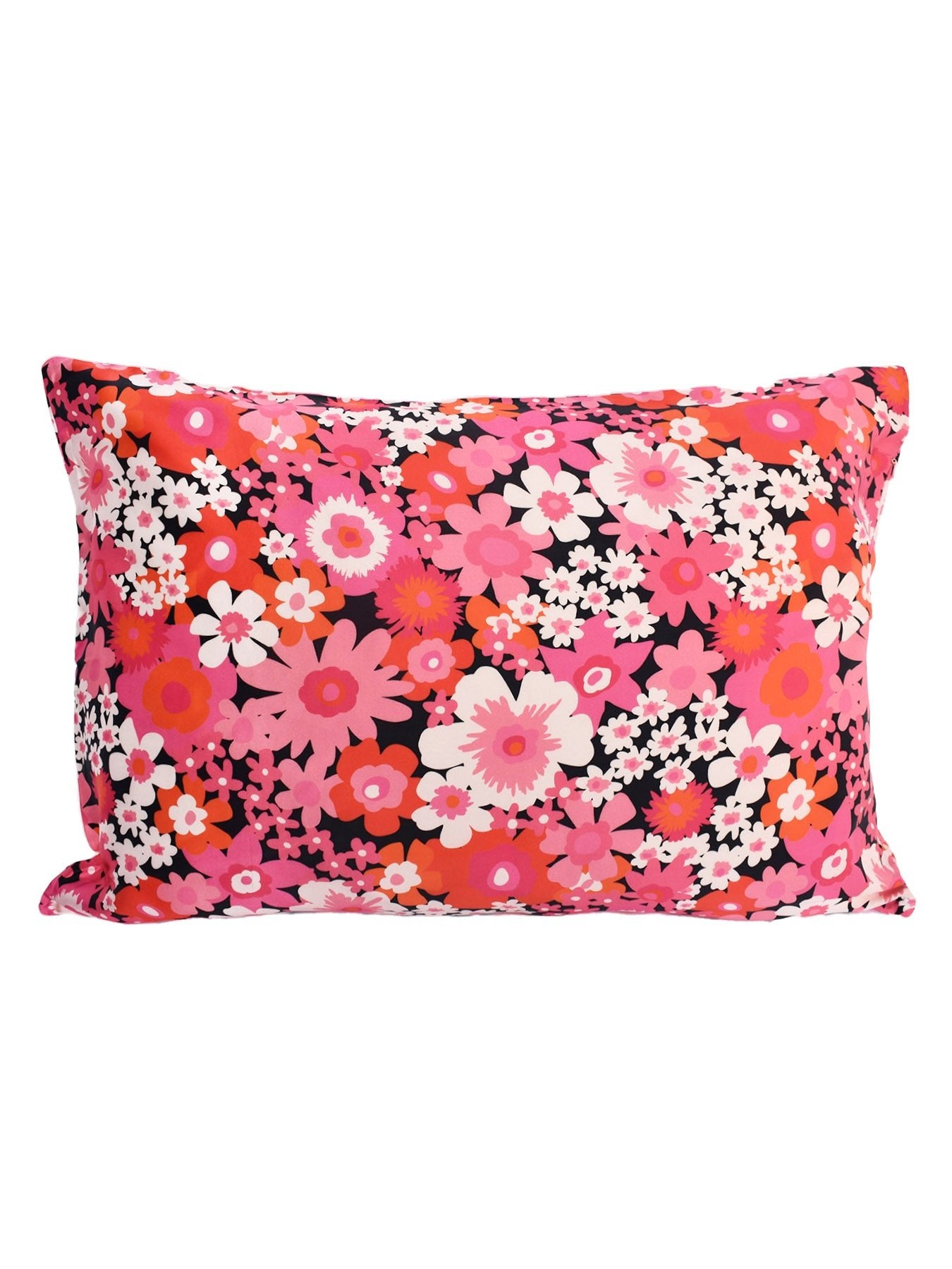 SILK PILLOWCASE Flower Power Pink - Lesley Evers-Bedding-Flower Power-flower power pink