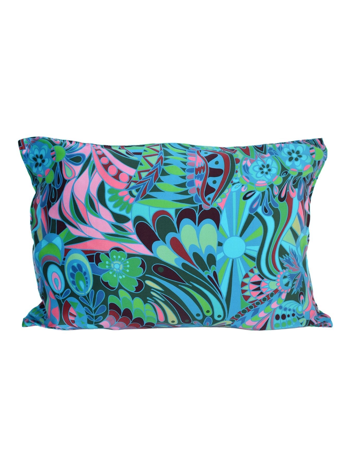 SILK PILLOWCASE Shakalaka Blue - Lesley Evers-Bedding-pillow-pillow case