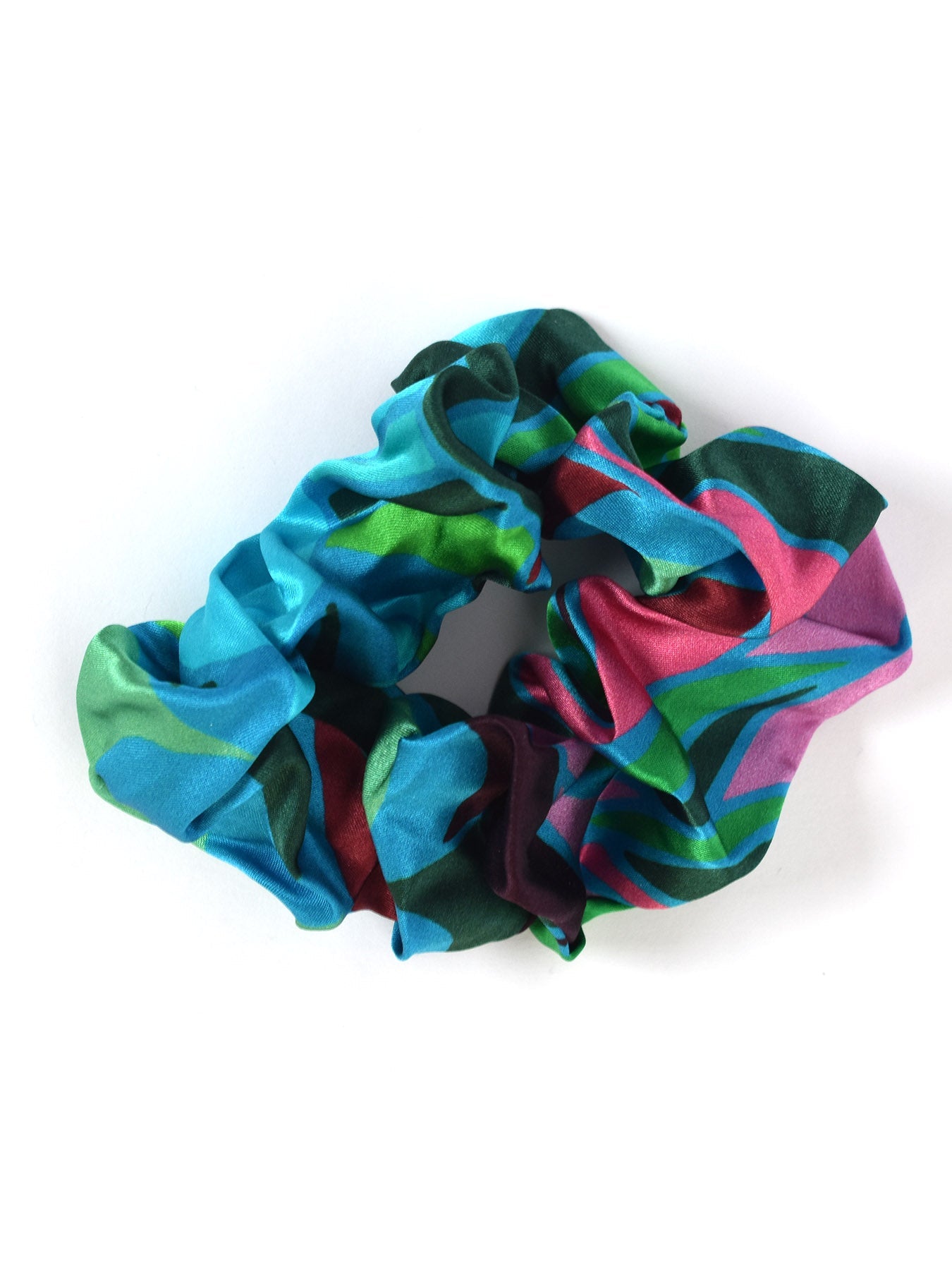 SKYE silk scrunchie Shakalaka Blue - Lesley Evers-Accessories-accessory-hairtie
