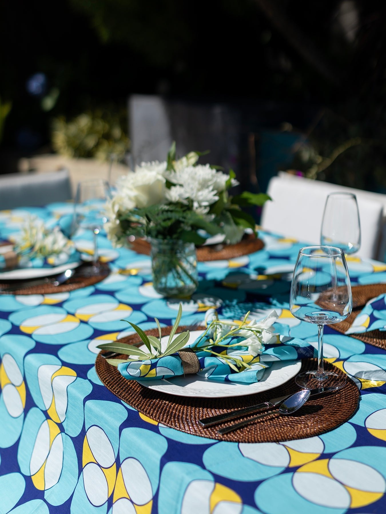 TABLECLOTH Spyglass Blue - Lesley Evers-Giftable-Home-hostess gift