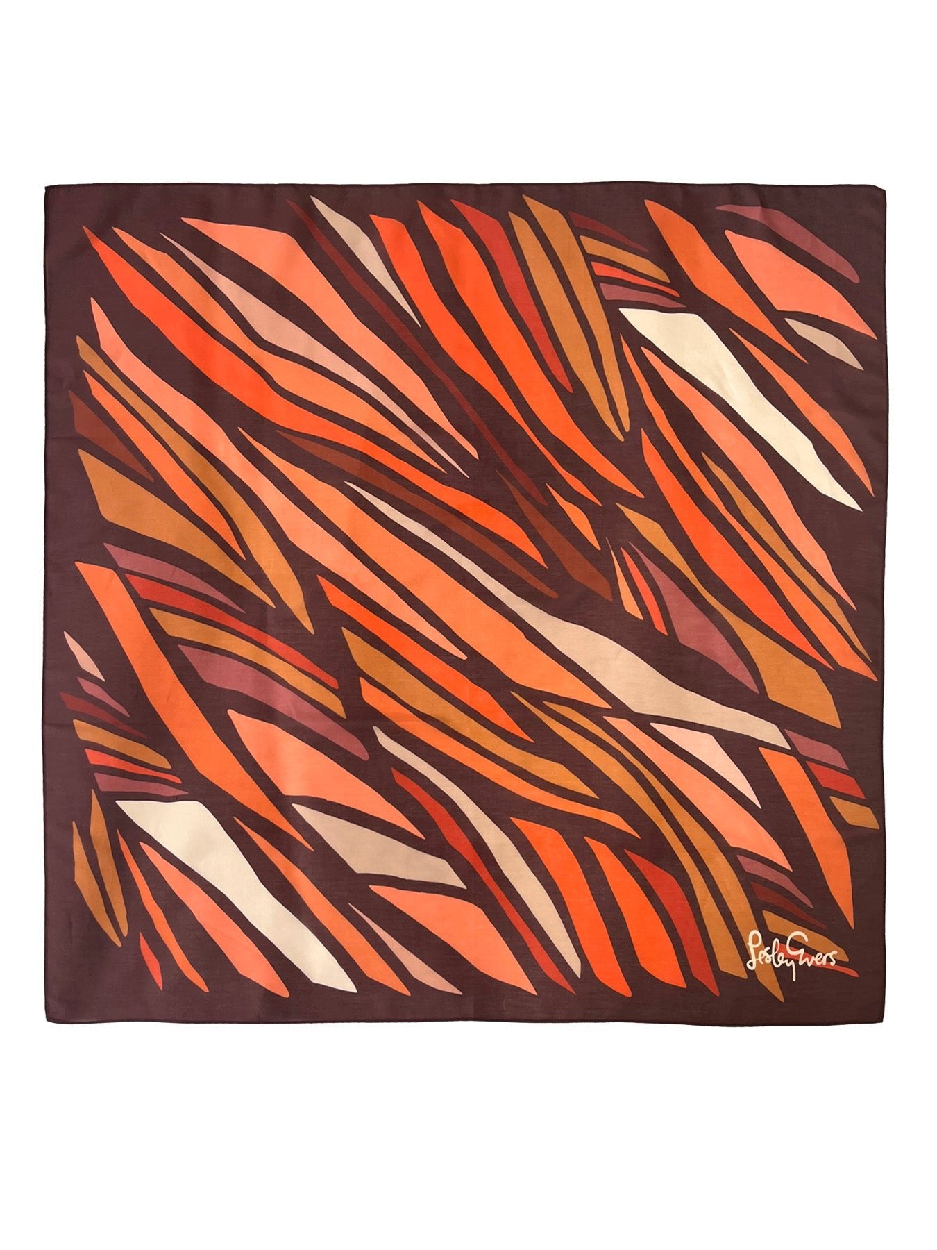 THEA scarf Seagrass Brown - Lesley Evers-accessory-cotton silk-Scarf