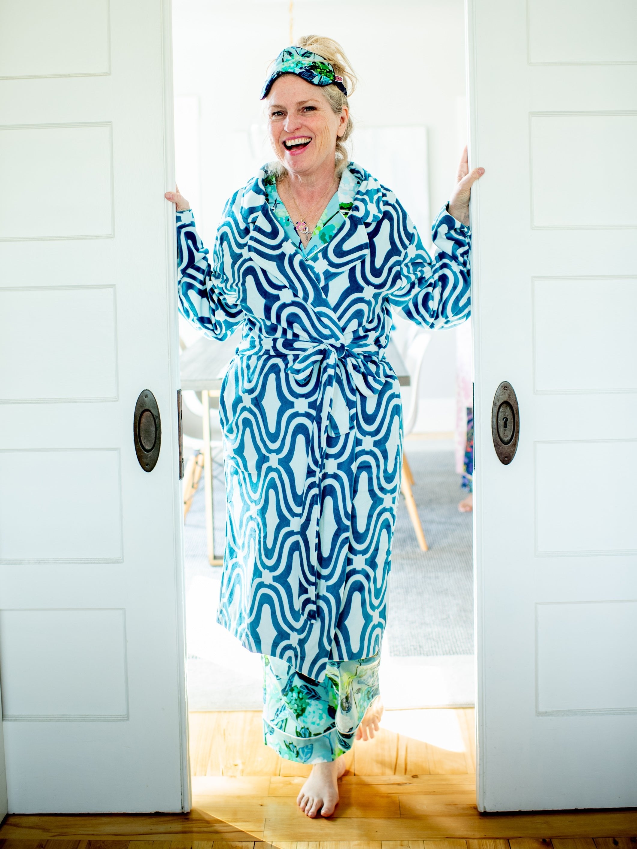 TIFFANY robe Waterloo Teal - Lesley Evers---