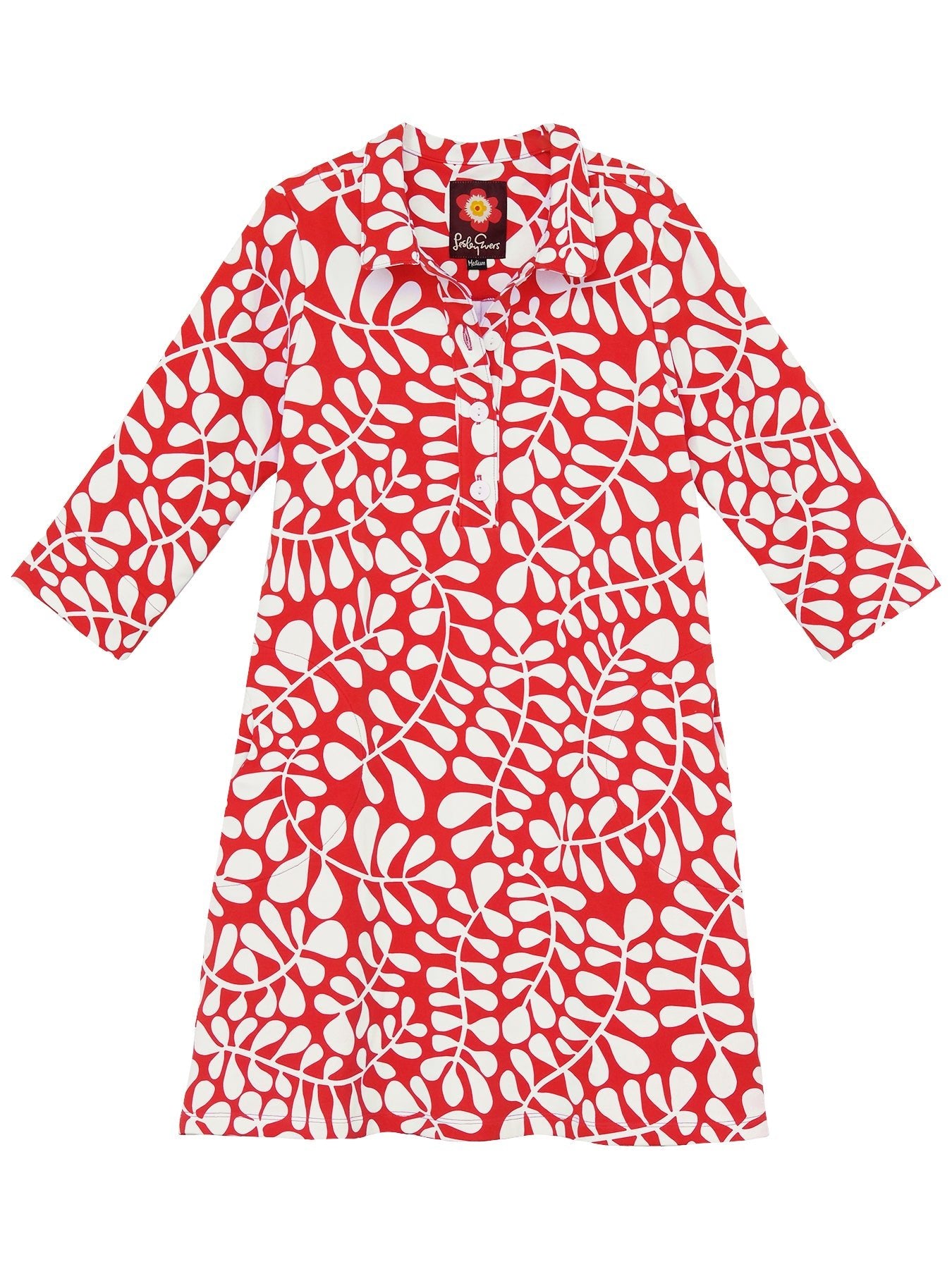 TIPPI Red Fern - Lesley Evers-Dress-fern-Red