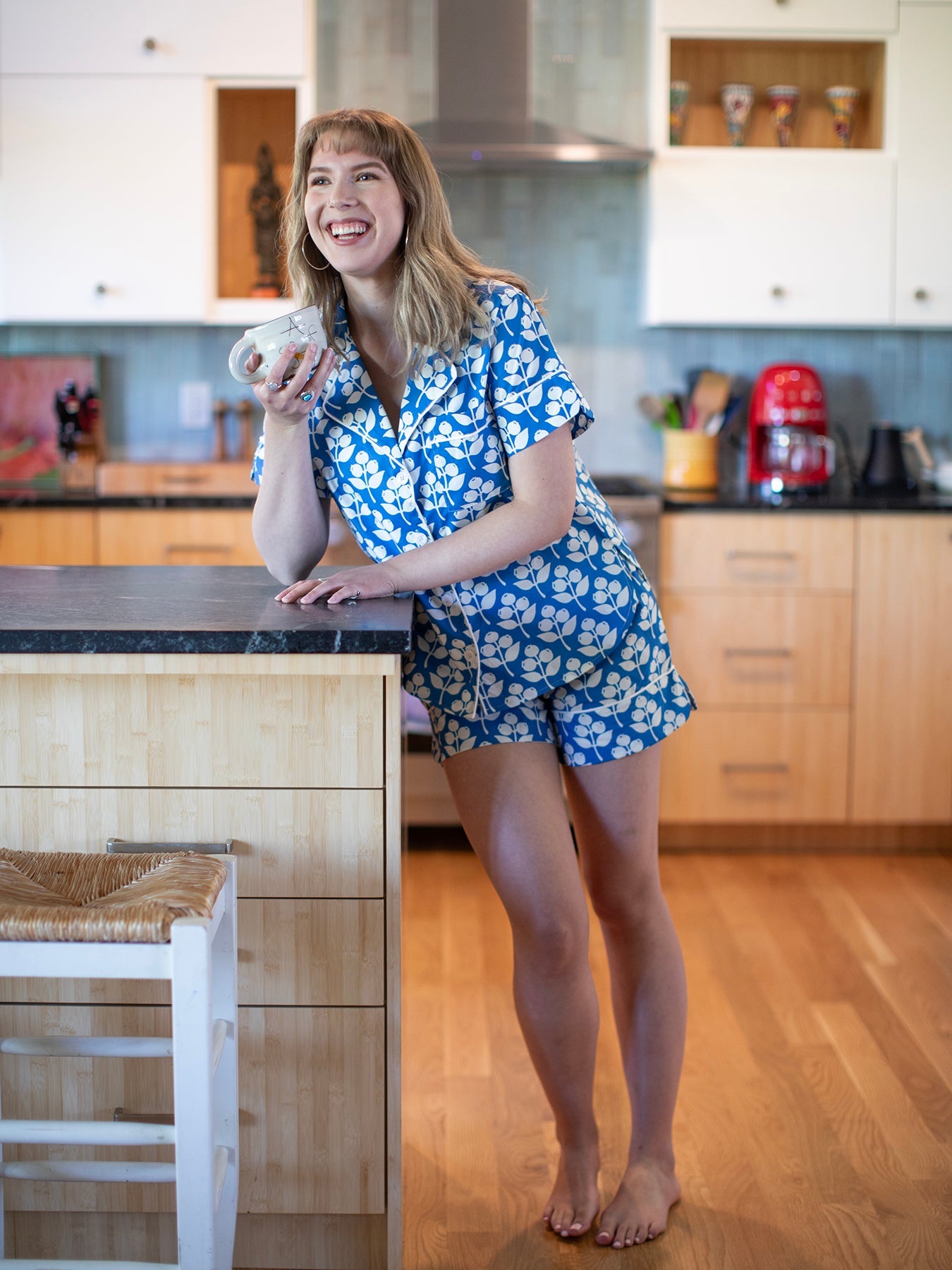 ZOEY pajama set Blueberries - Lesley Evers-Blue-blueberries-cotton PJs