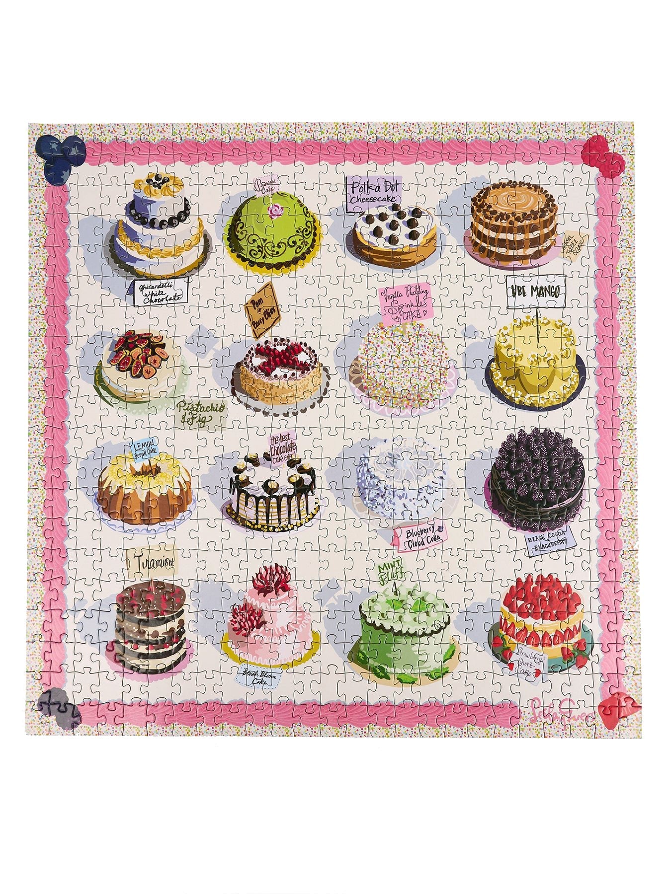 500 PIECE PUZZLE Cakes - Lesley Evers-500 piece puzzle-drawing-Gifts