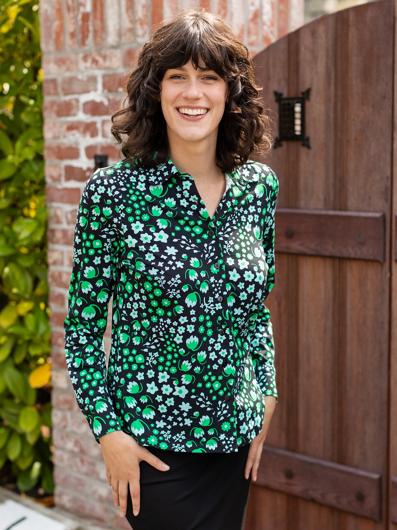 ALICE blouse Blossom Breeze Green – Lesley Evers