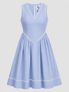 ABIGAIL dress Navy Pinstripe - Lesley Evers - Dress - july - service_blocked