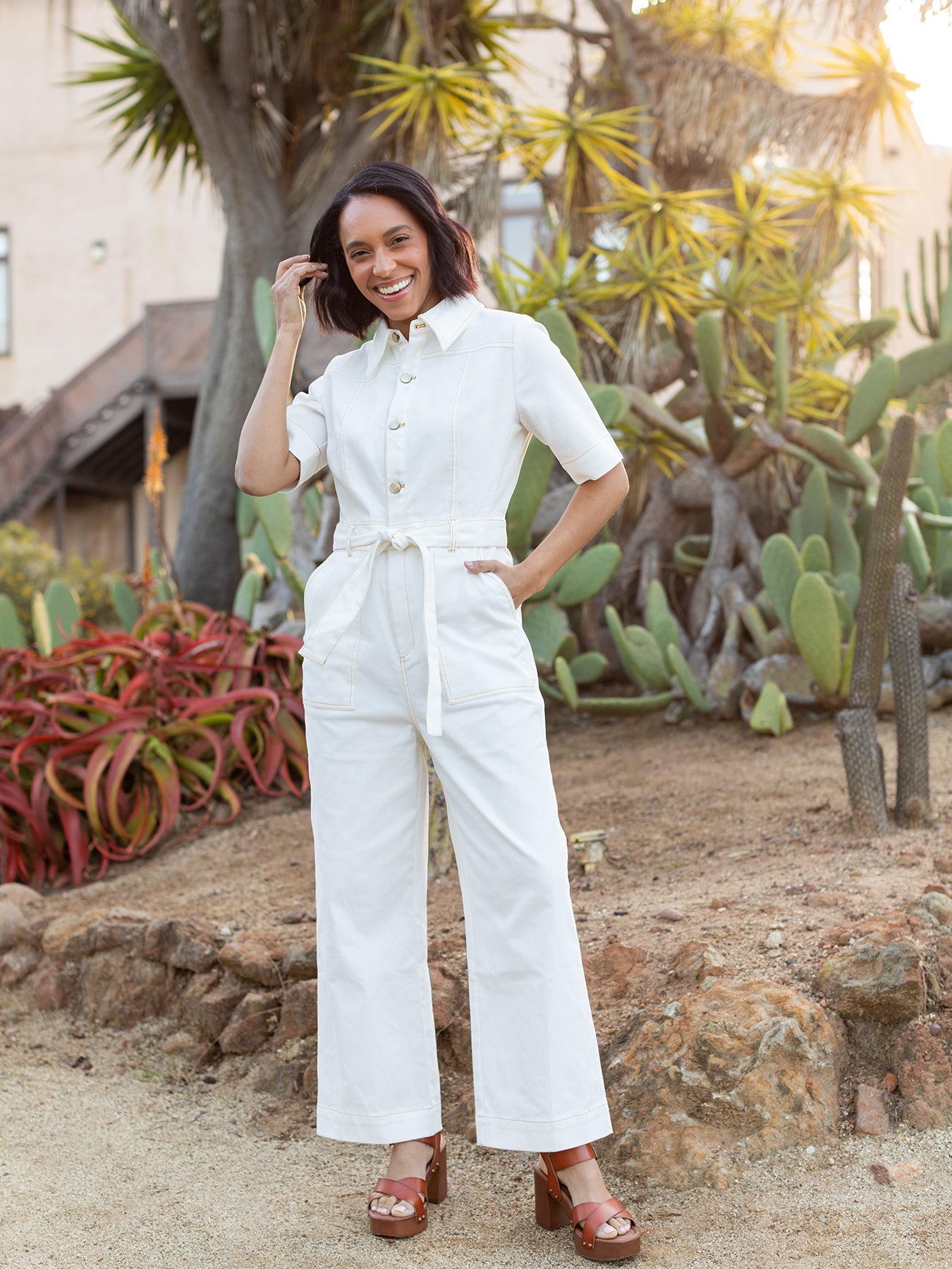 ACADIA jumpsuit White Denim - Lesley Evers - Best Seller - Bottoms - jump suit