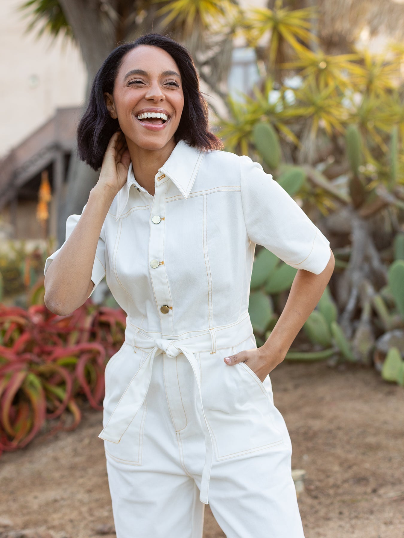 ACADIA jumpsuit White Denim – Lesley Evers