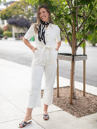 ACADIA jumpsuit White Denim - Lesley Evers - Best Seller - Bottoms - Pants