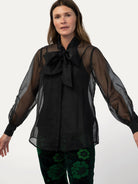 ALESSANDRA blouse Black Organza - Lesley Evers-Black-Shop-Shop/All Products