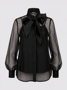 ALESSANDRA blouse Black Organza - Lesley Evers-Black-Shop-Shop/All Products
